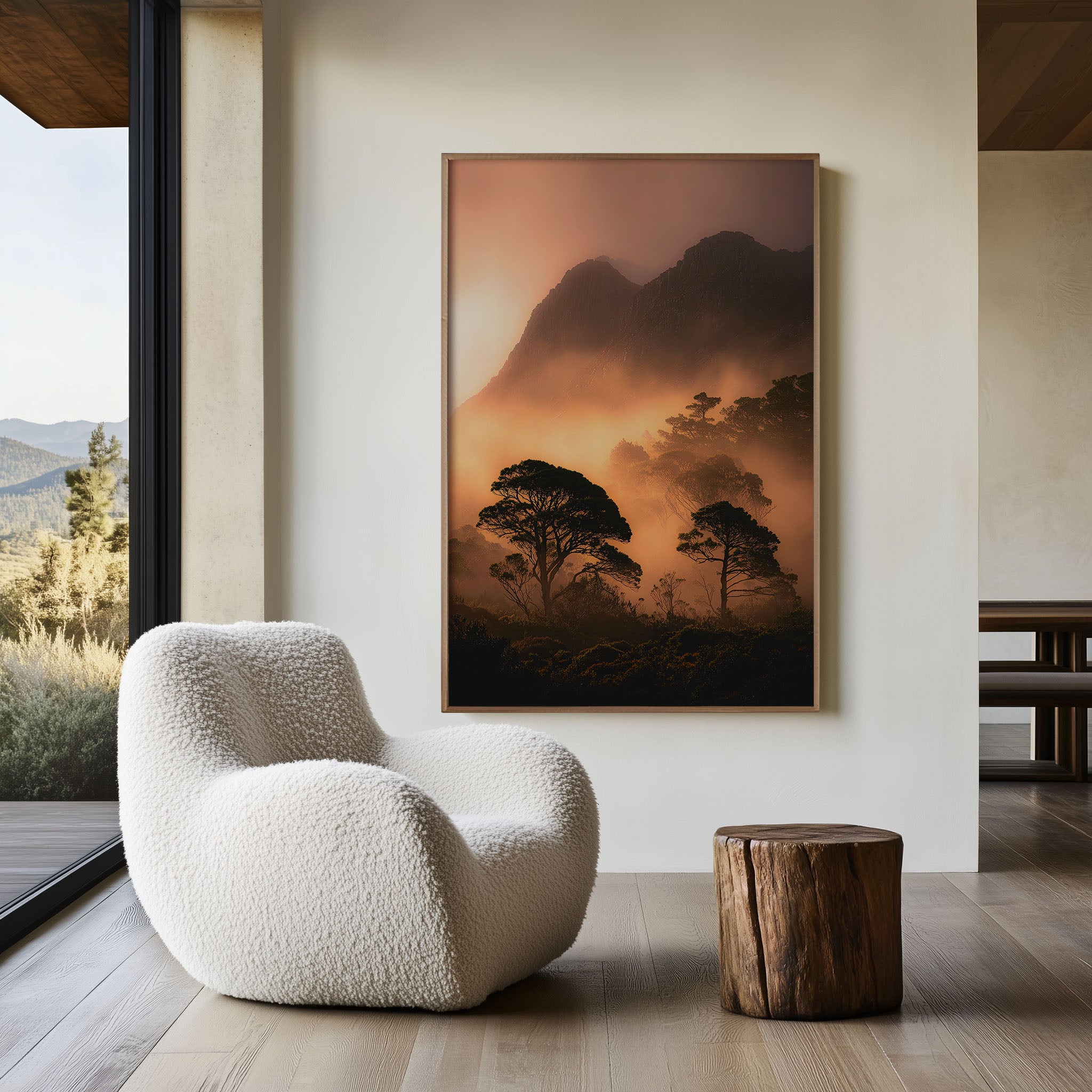 Cradle Mountain Tasmania Wall Art – Misty Mountain Landscape Print