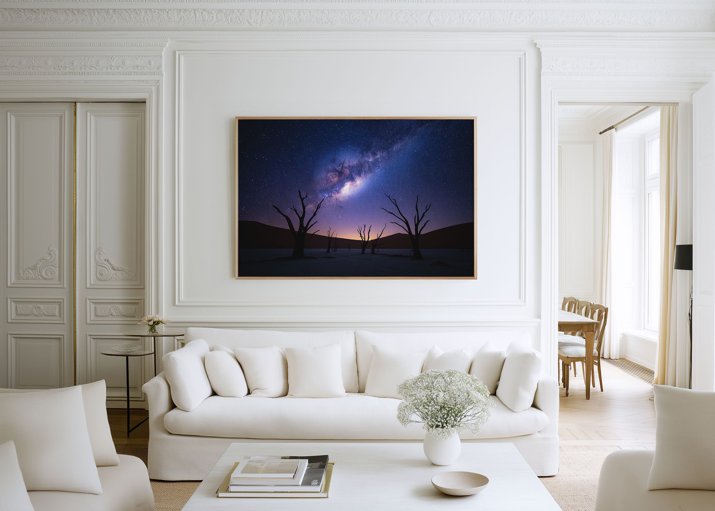 Deadvlei Namibia Milky Way Wall Art – Desert Dead Trees Night Sky