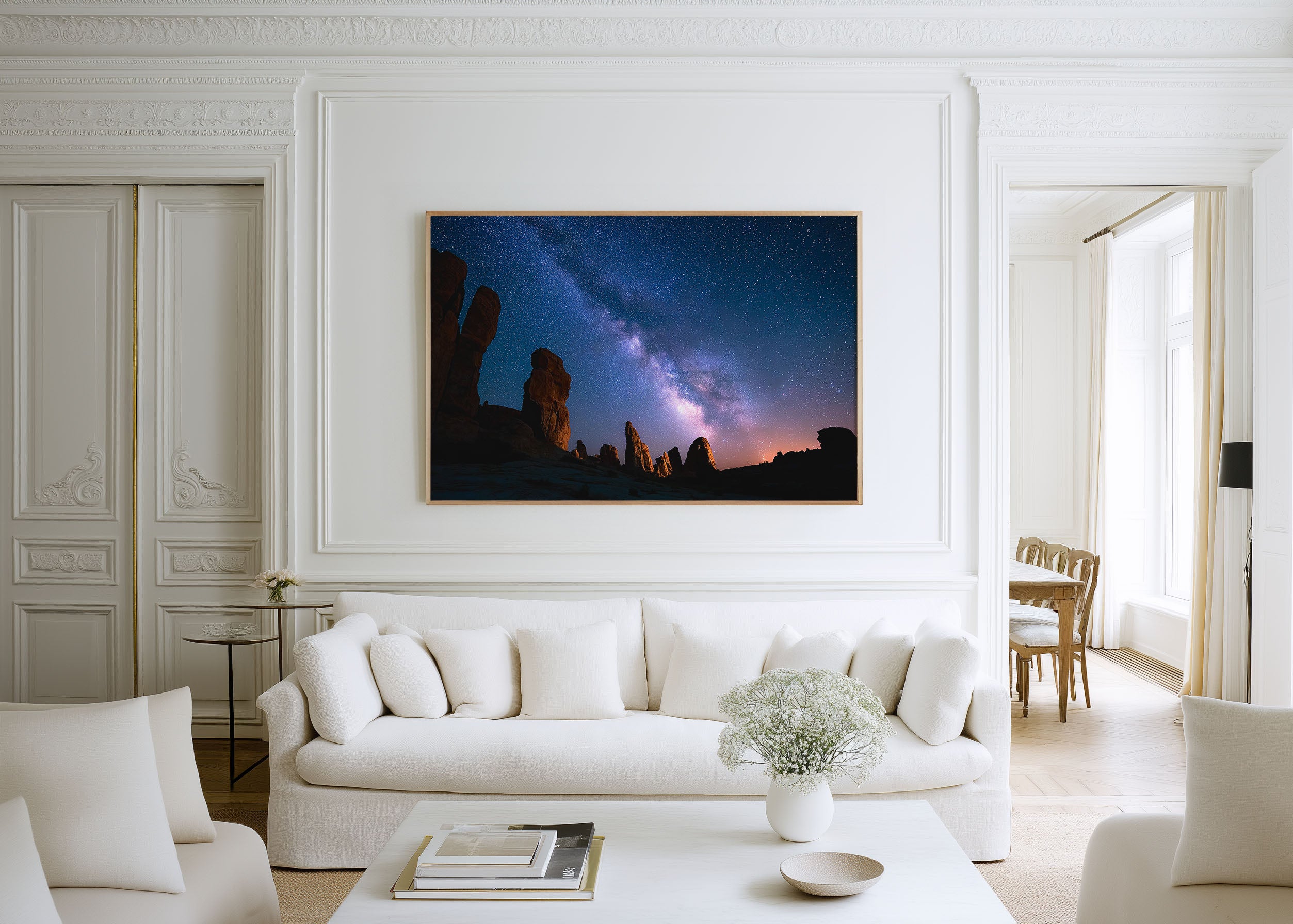 Milky Way Over Desert Rock Formations – Southwest Night Wall Art