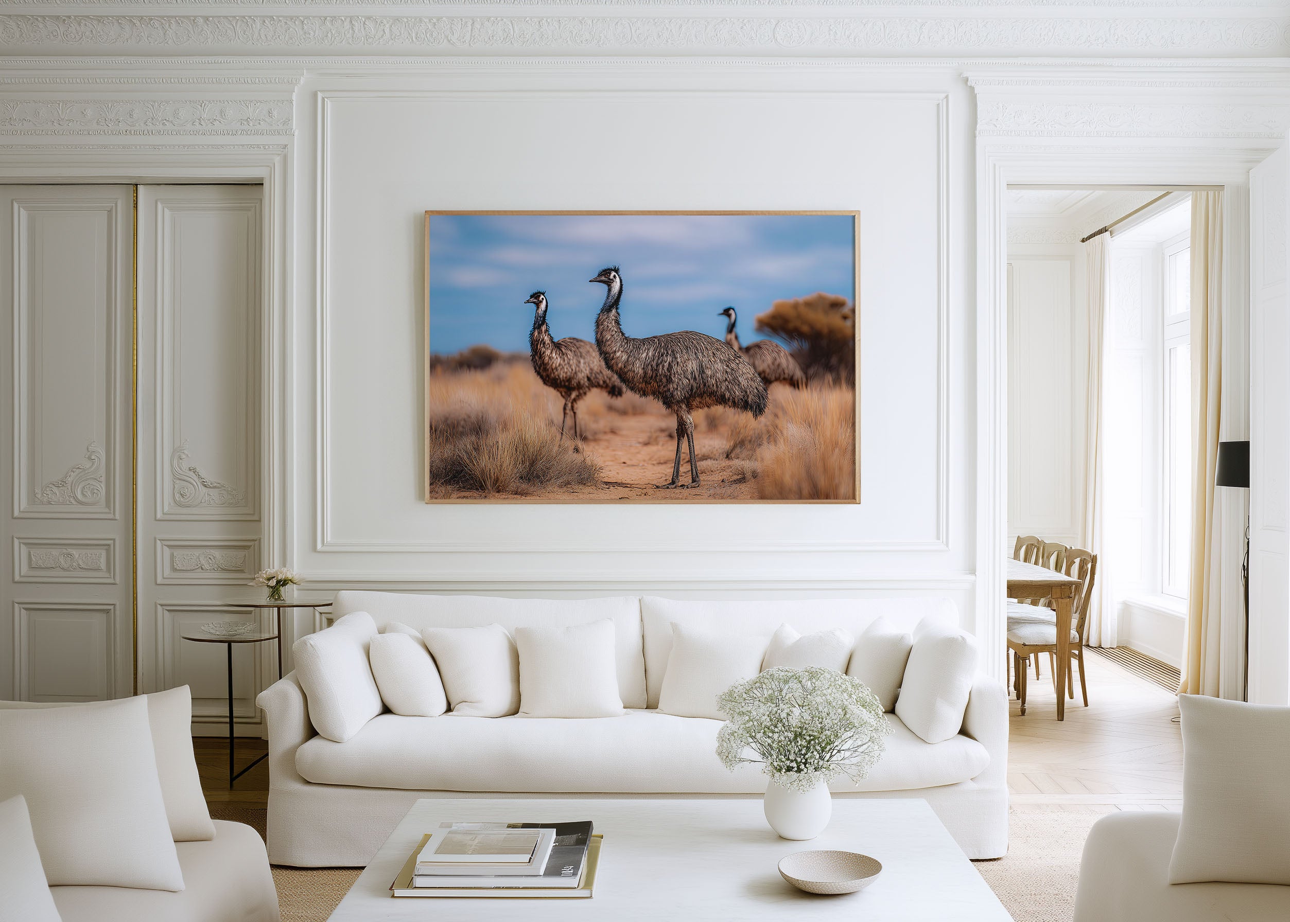 Desert Sentinels – Western Australia Emus Wall Art Print
