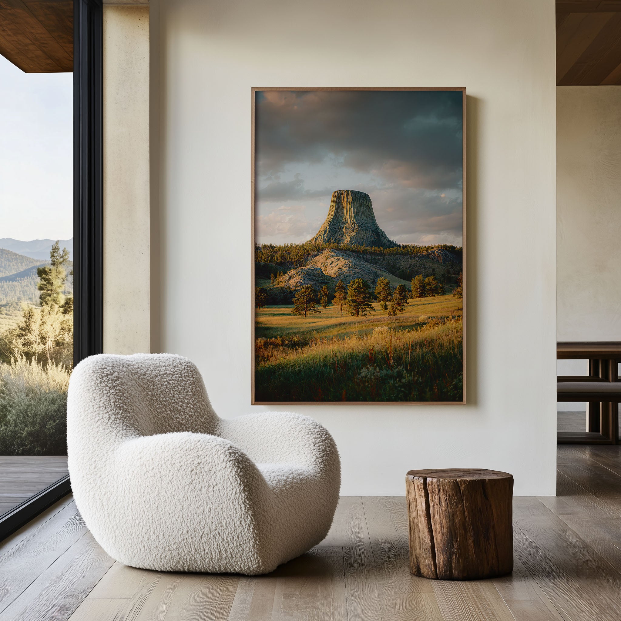 Devils Tower Landscape Wall Art | Wyoming Monument Nature Print