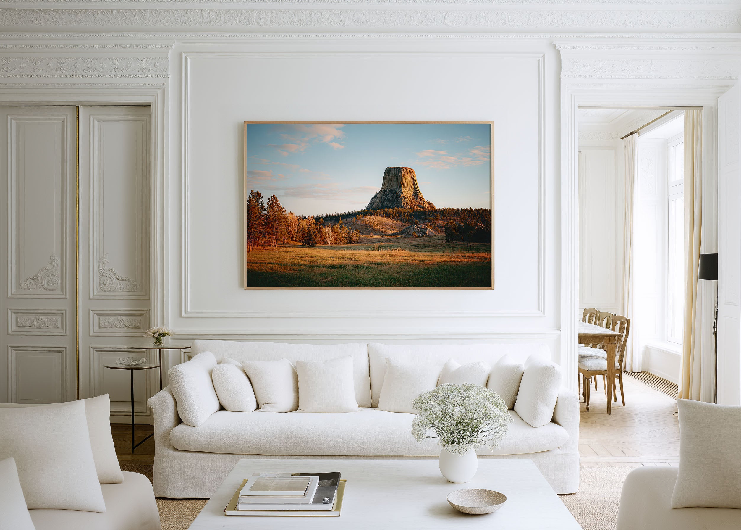Devils Tower at First Light Wall Art Print