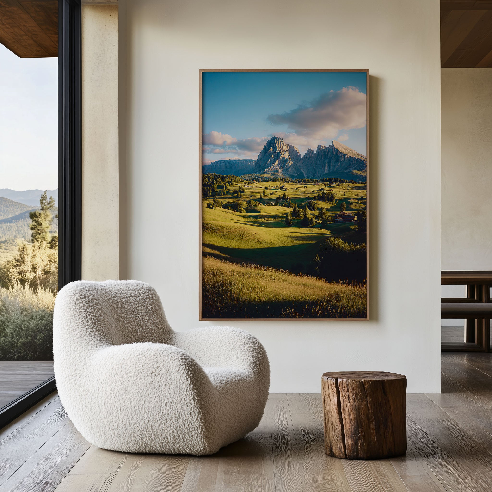 Dolomites Alpine Meadow Wall Art Print | Mountain Landscape Canvas