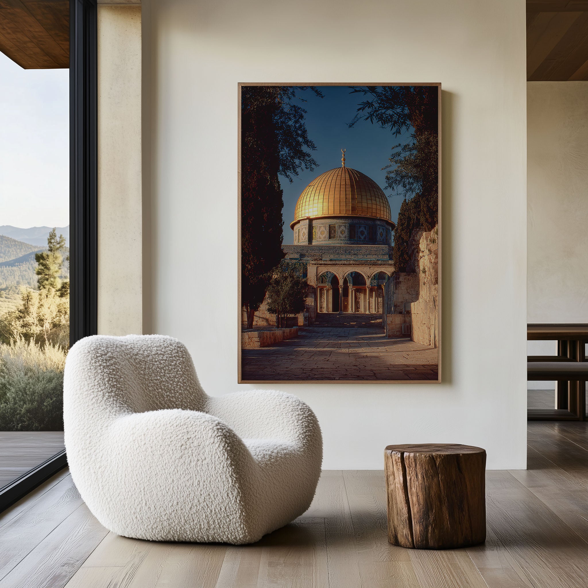 Dome of the Rock Wall Art Print | Jerusalem Al-Aqsa Photography | Islamic Architecture Landscape Poster | Holy Land Travel Print | Spiritual Home Decor