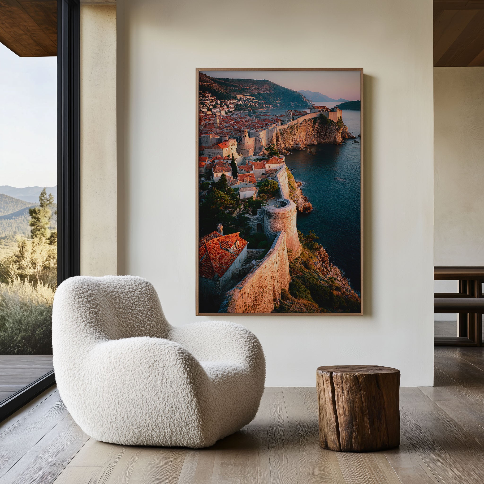 Dubrovnik Old City Walls Wall Art Print | Croatia Adriatic Sunset Photography | Game of Thrones King's Landing Poster | Mediterranean Travel Print | European Home Decor