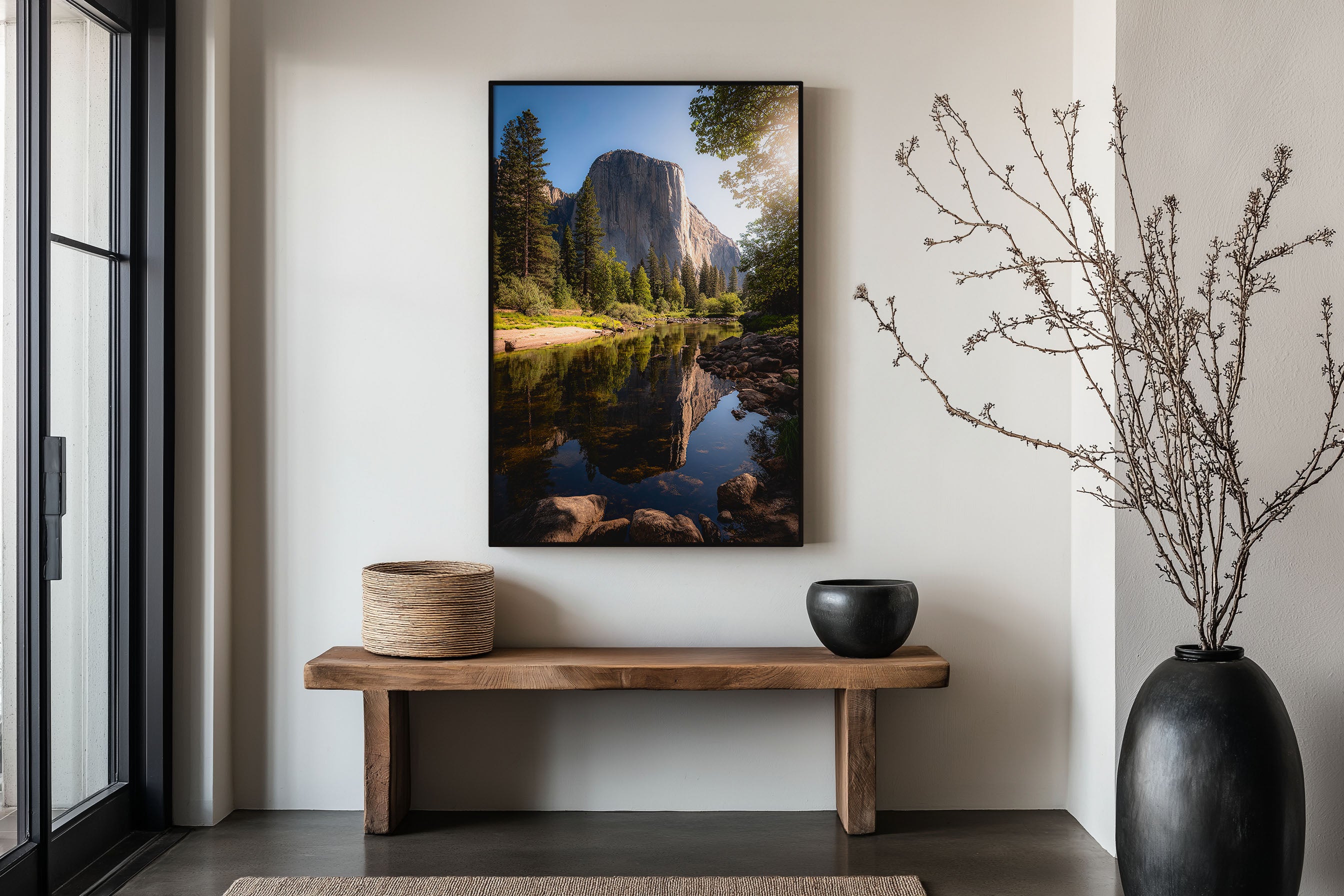 El Capitan Merced River Summer Reflection Print | Yosemite National Park Wall Art | Yosemite Valley Green Summer Landscape Photography Poster