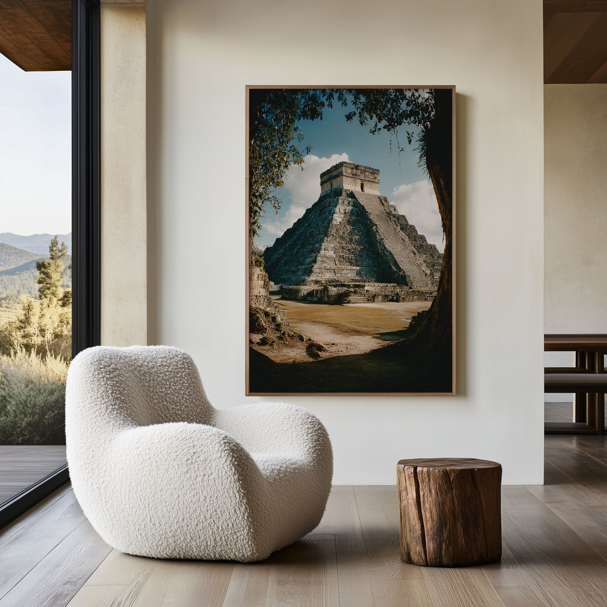 Chichen Itza El Castillo Wall Art Print | Mexico Mayan Pyramid Photography | Yucatan Ancient Temple Landscape Poster | Latin America Travel Print | World Wonder Home Decor