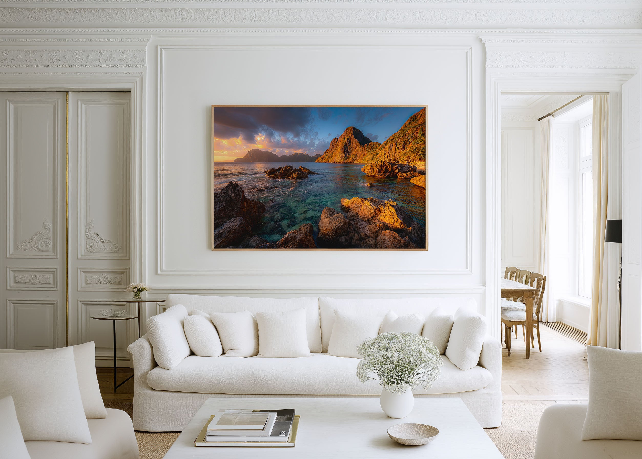 El Nido Palawan Island Sunset Wall Art Print – Tropical Beach Canvas