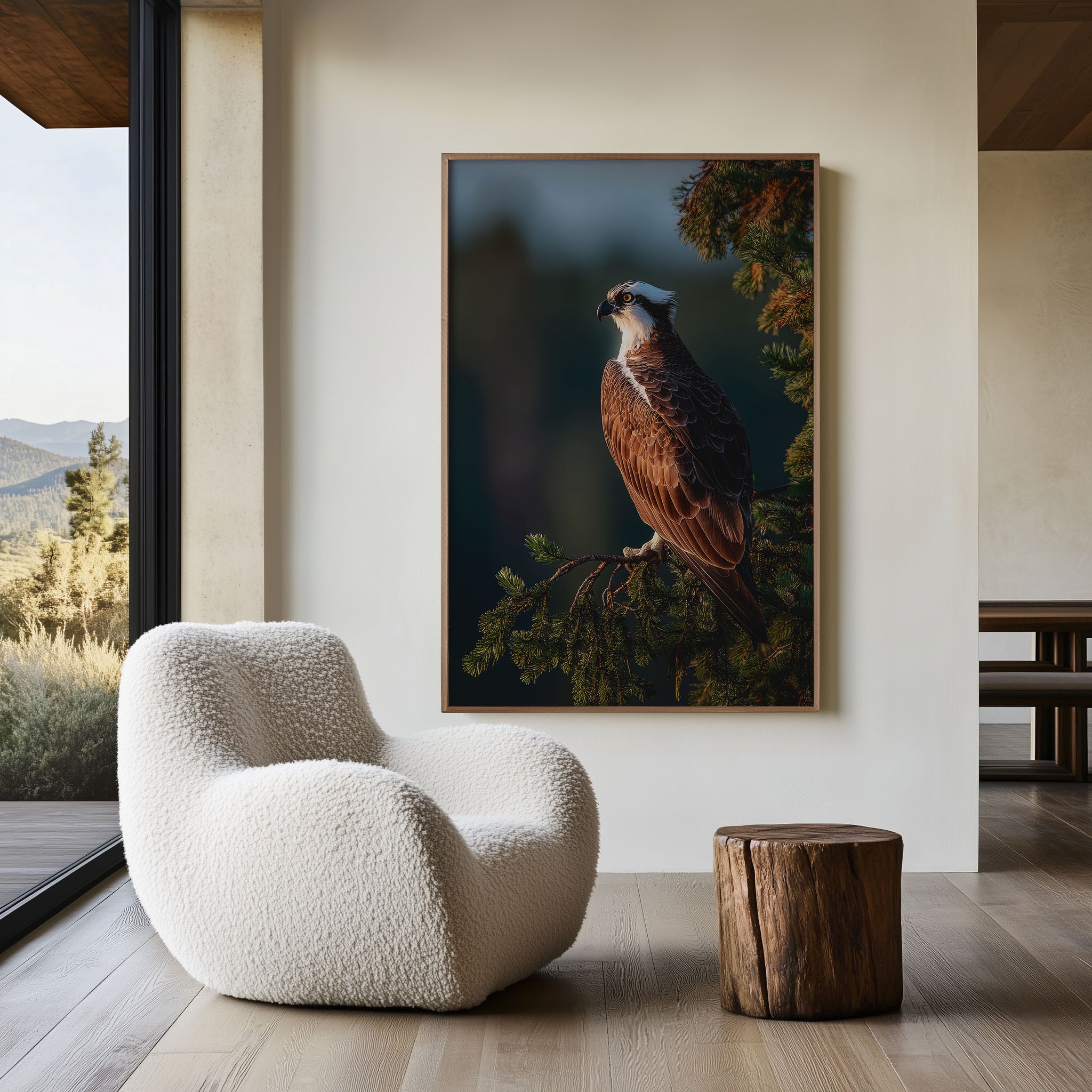 Osprey Wall Art Print – Elegant Bird of Prey Canvas, Wildlife Nature Decor