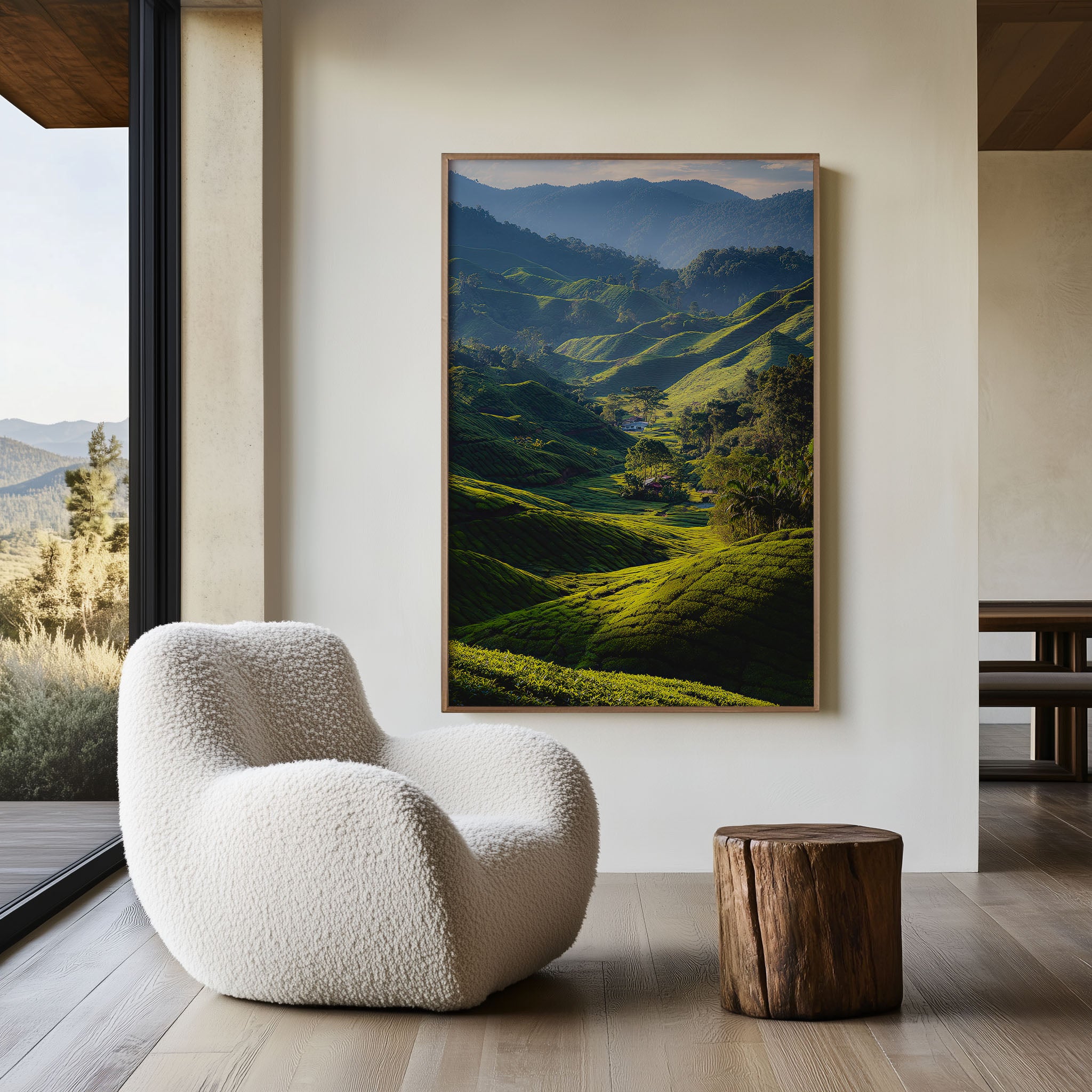 Cameron Highlands Tea Plantation Wall Art | Emerald Green Malaysia Landscape Print | Serene Nature Travel Photography