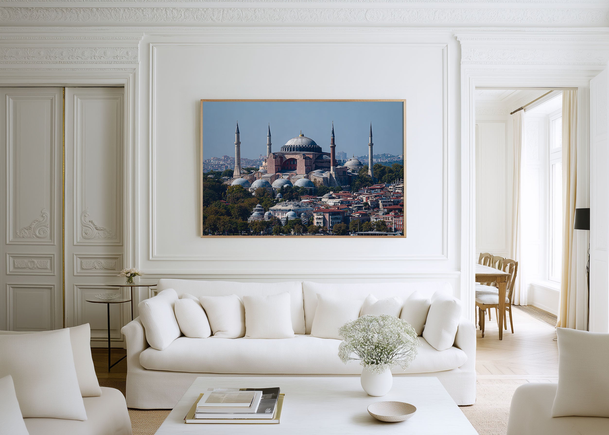 Hagia Sophia Istanbul Wall Art | Historic Istanbul Skyline Architecture Print