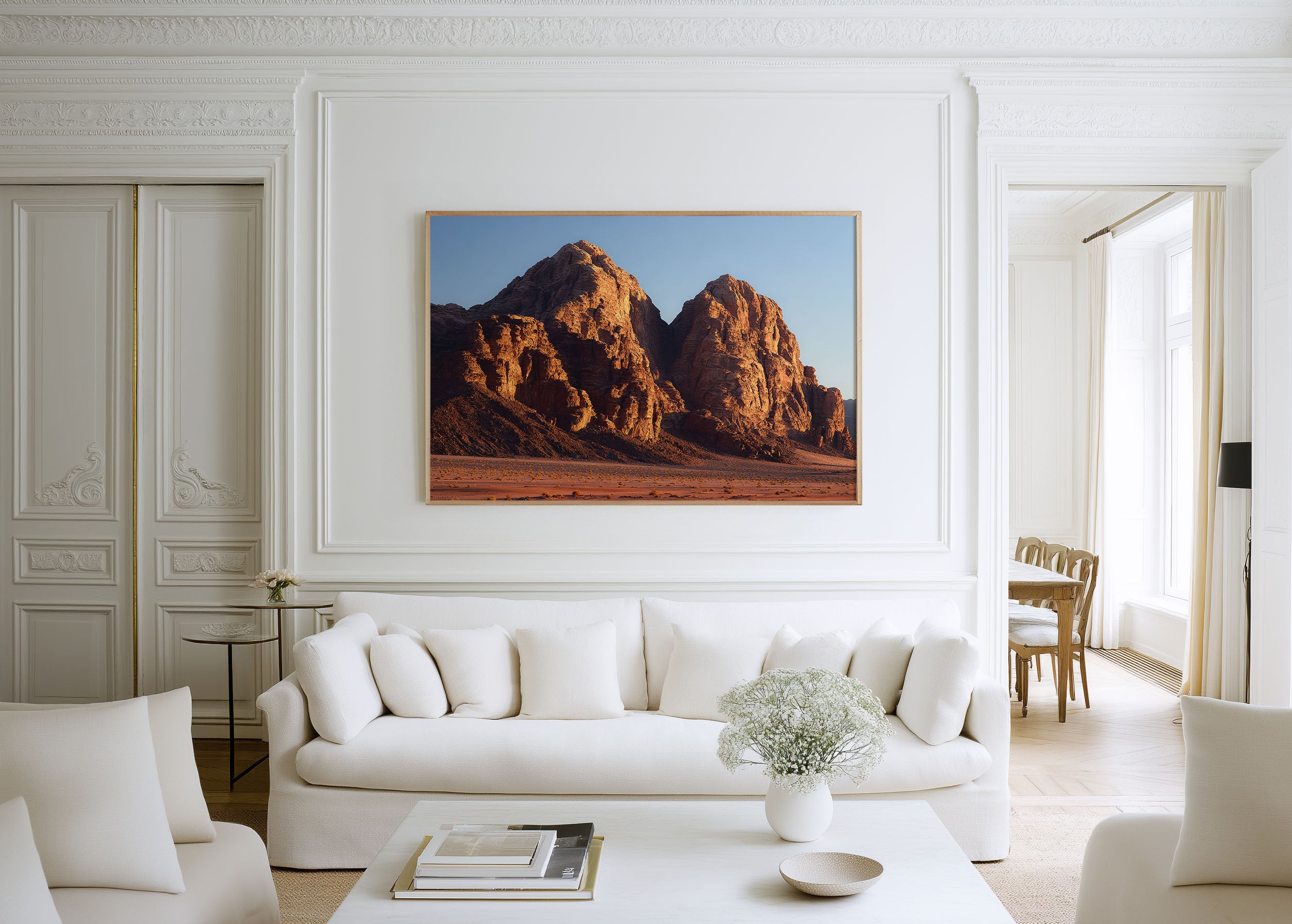 Wadi Rum Jordan Wall Art | Valley of the Moon Desert Landscape Print
