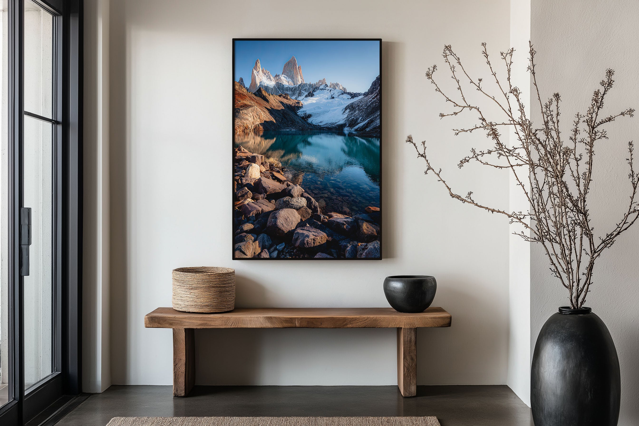 Laguna de los Tres Fitz Roy Wall Art Print | Patagonia Argentina Lake Photography | El Chaltén Glacier Reflection Poster