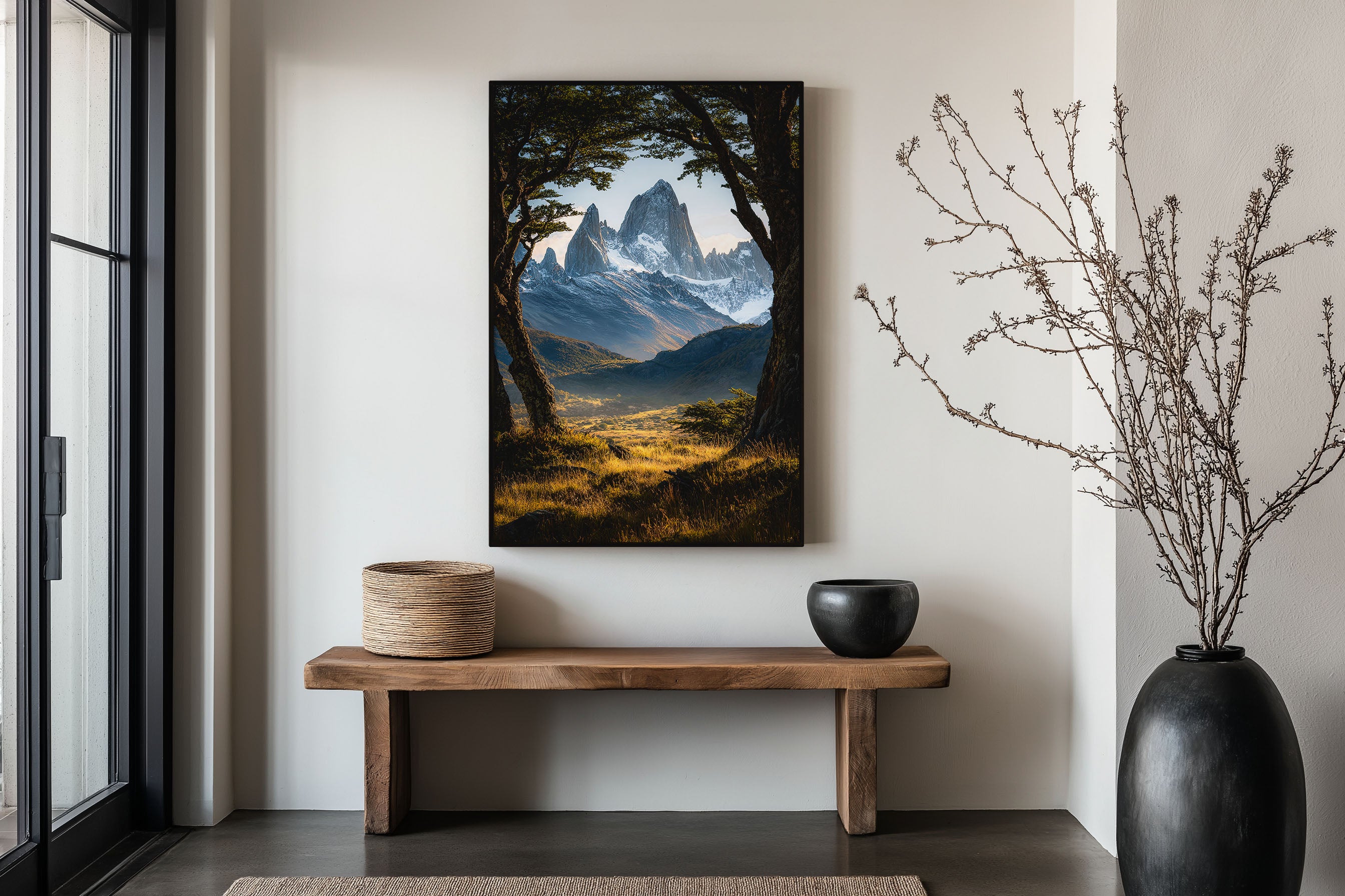 Fitz Roy Patagonia Print | Mount Fitz Roy Through Lenga Trees Wall Art | Patagonia Landscape Photography Poster