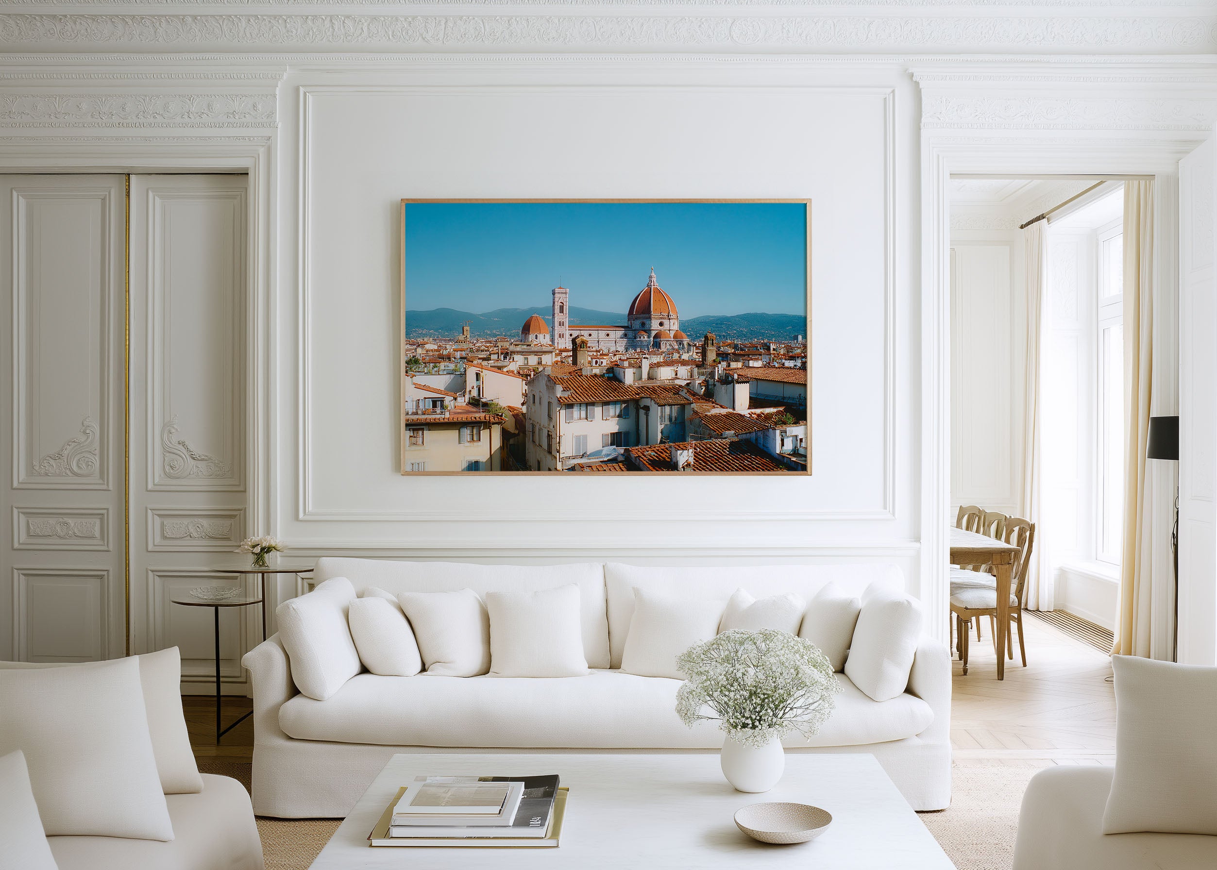 Florence Cathedral Duomo Wall Art – Tuscany Italy Historic City Skyline