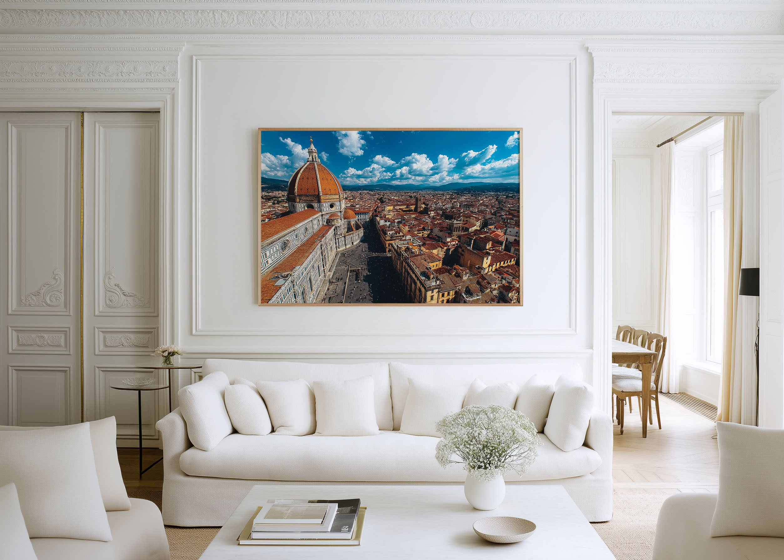 Florence Duomo Cathedral Italy Wall Art Print – Tuscany Skyline Canvas