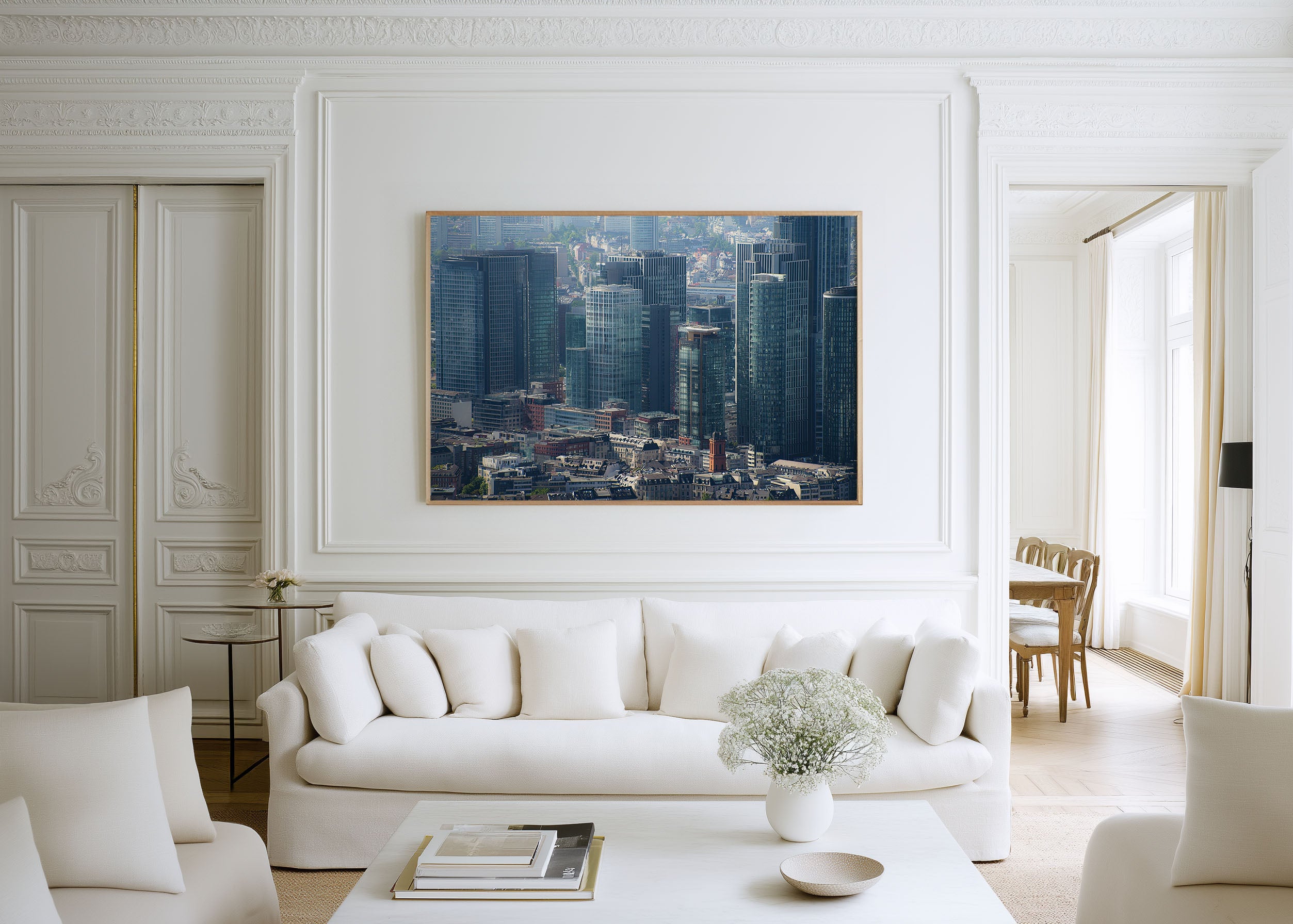 Frankfurt Skyline Wall Art Print | Germany Financial District Cityscape
