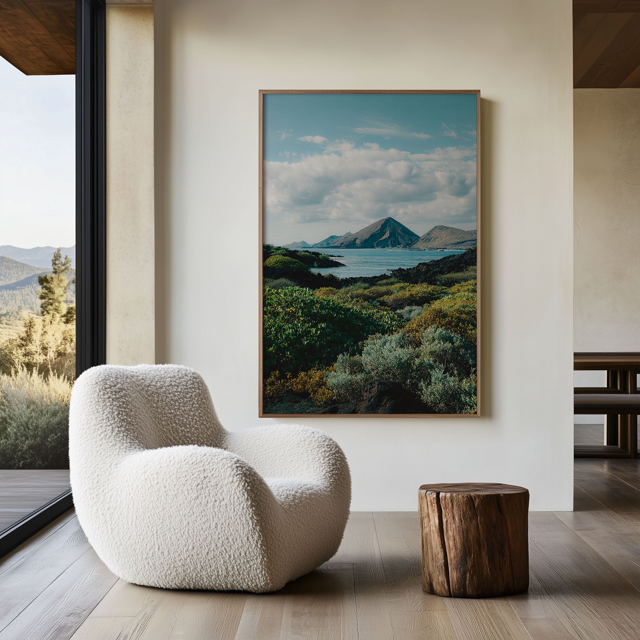 Galápagos Islands Shoreline Wall Art Print | Ecuador Volcanic Landscape Photography | Pacific Island Nature Poster | South America Wildlife Travel Print | Coastal Home Decor