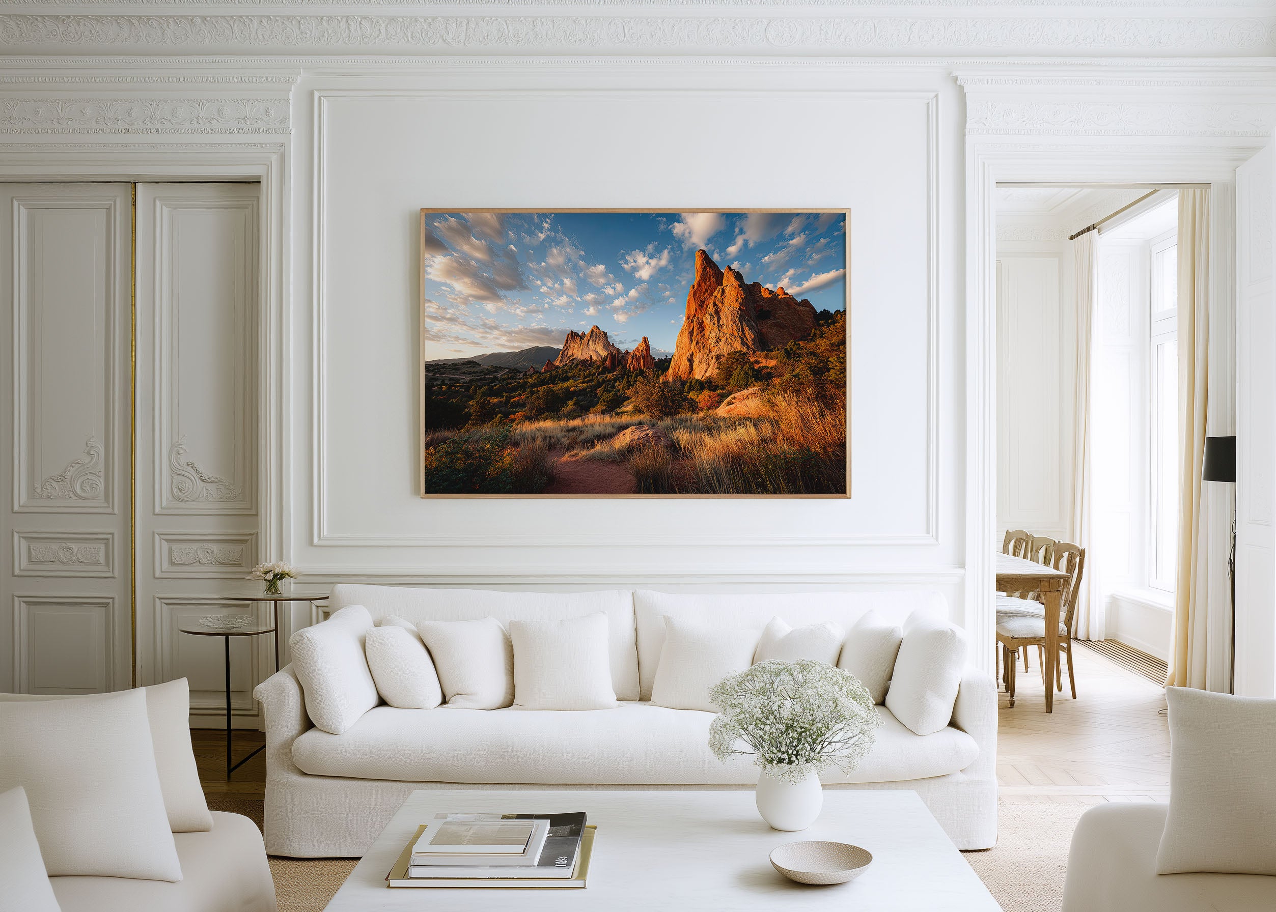 Garden of the Gods Colorado Wall Art Print – Red Rock Landscape Canvas