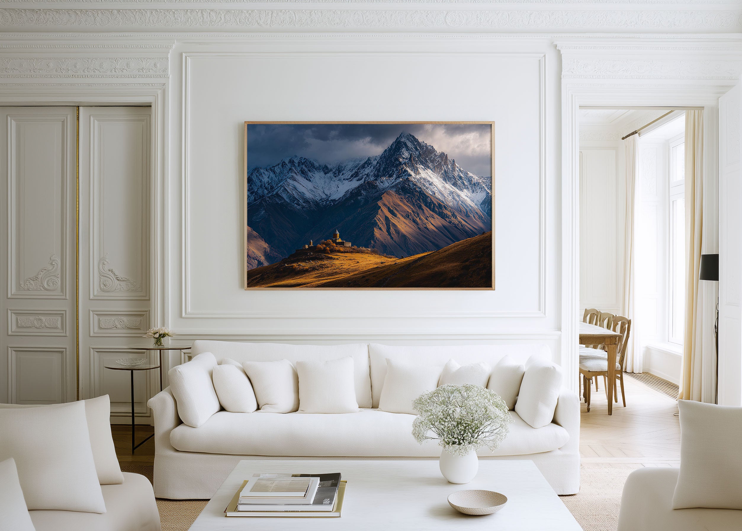 Gergeti Trinity Church Wall Art | Kazbegi Georgia Mountain Print