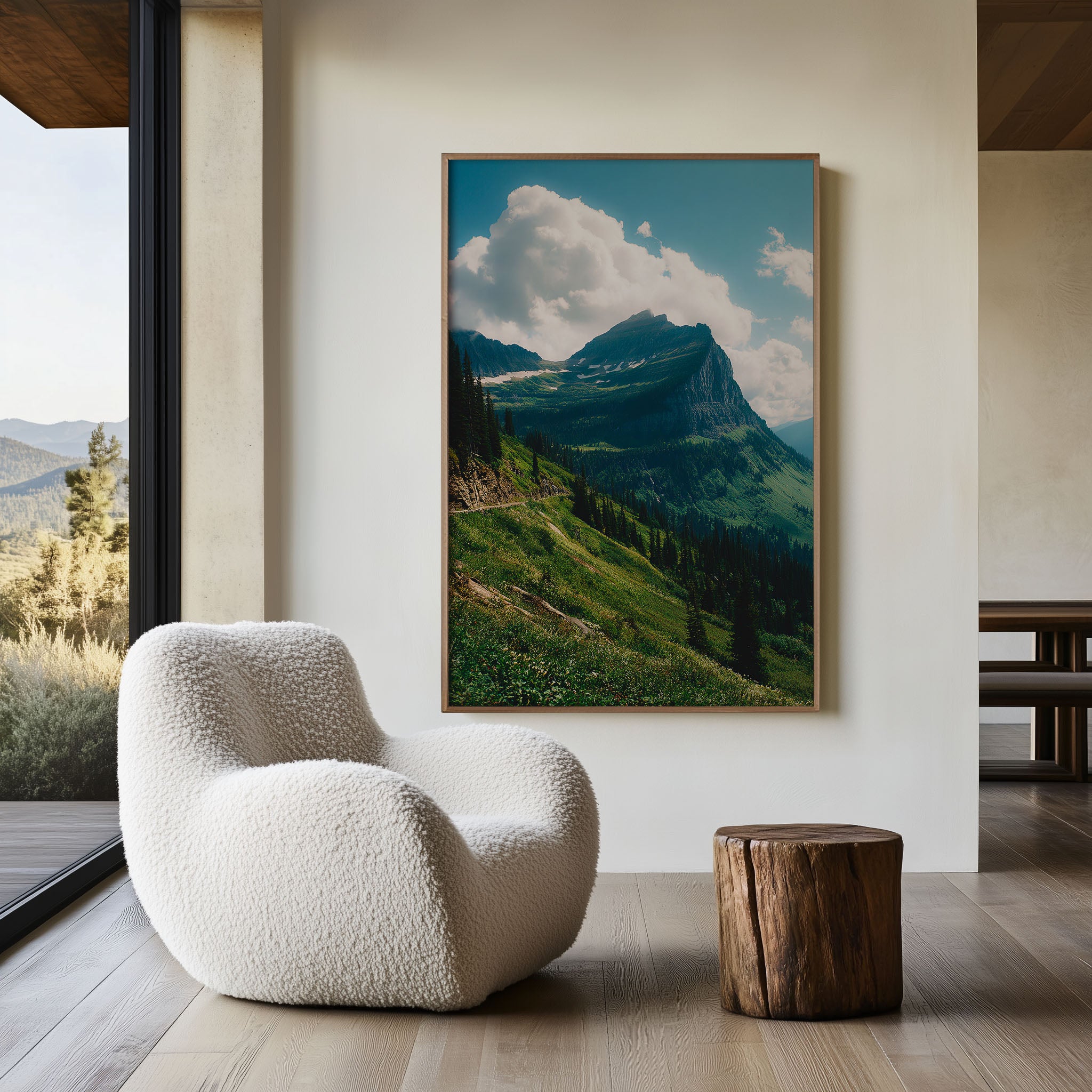 Glacier National Park Mountain Wall Art Print | Scenic Nature Canvas