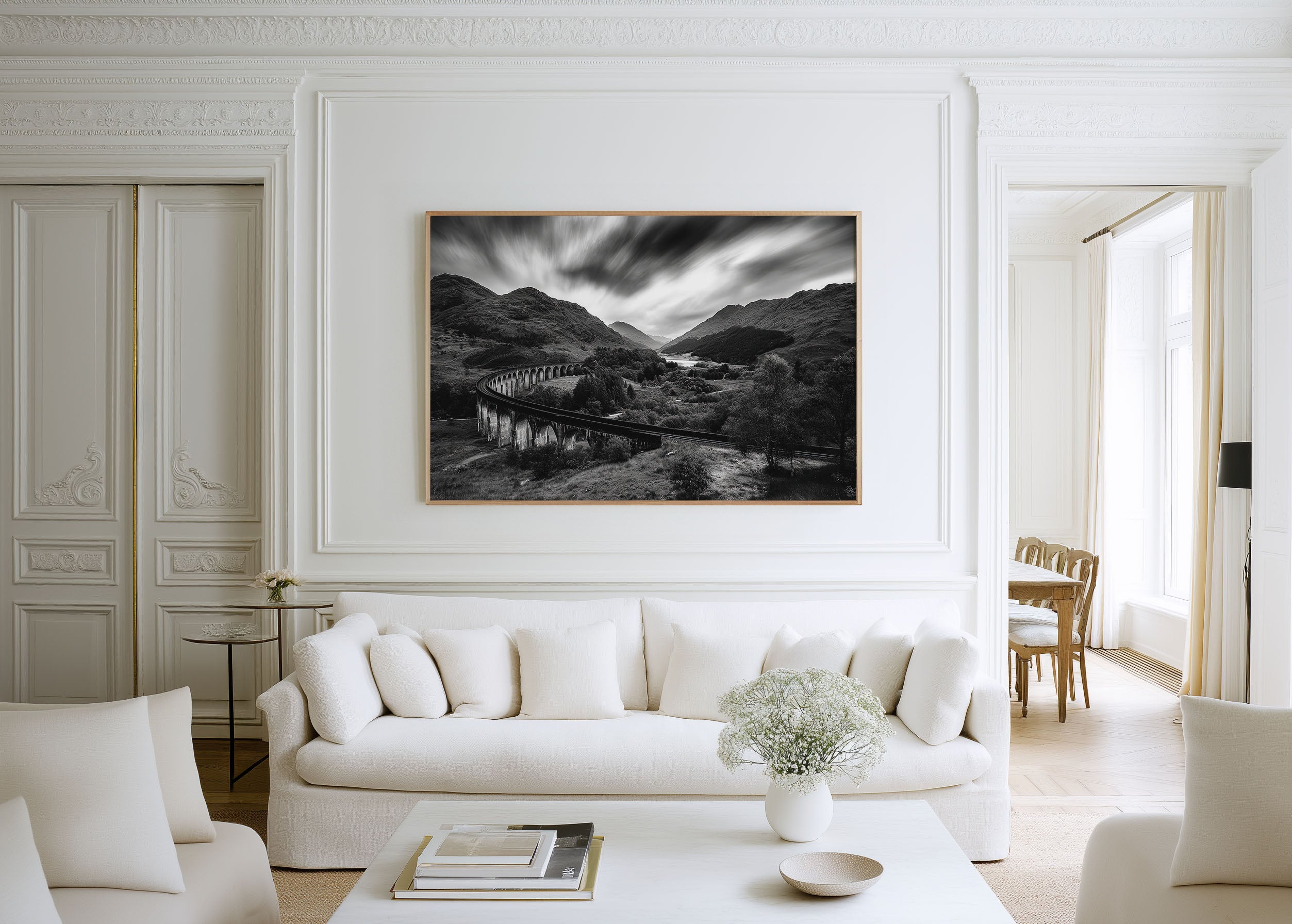 Glenfinnan Viaduct Black & White Wall Art Print