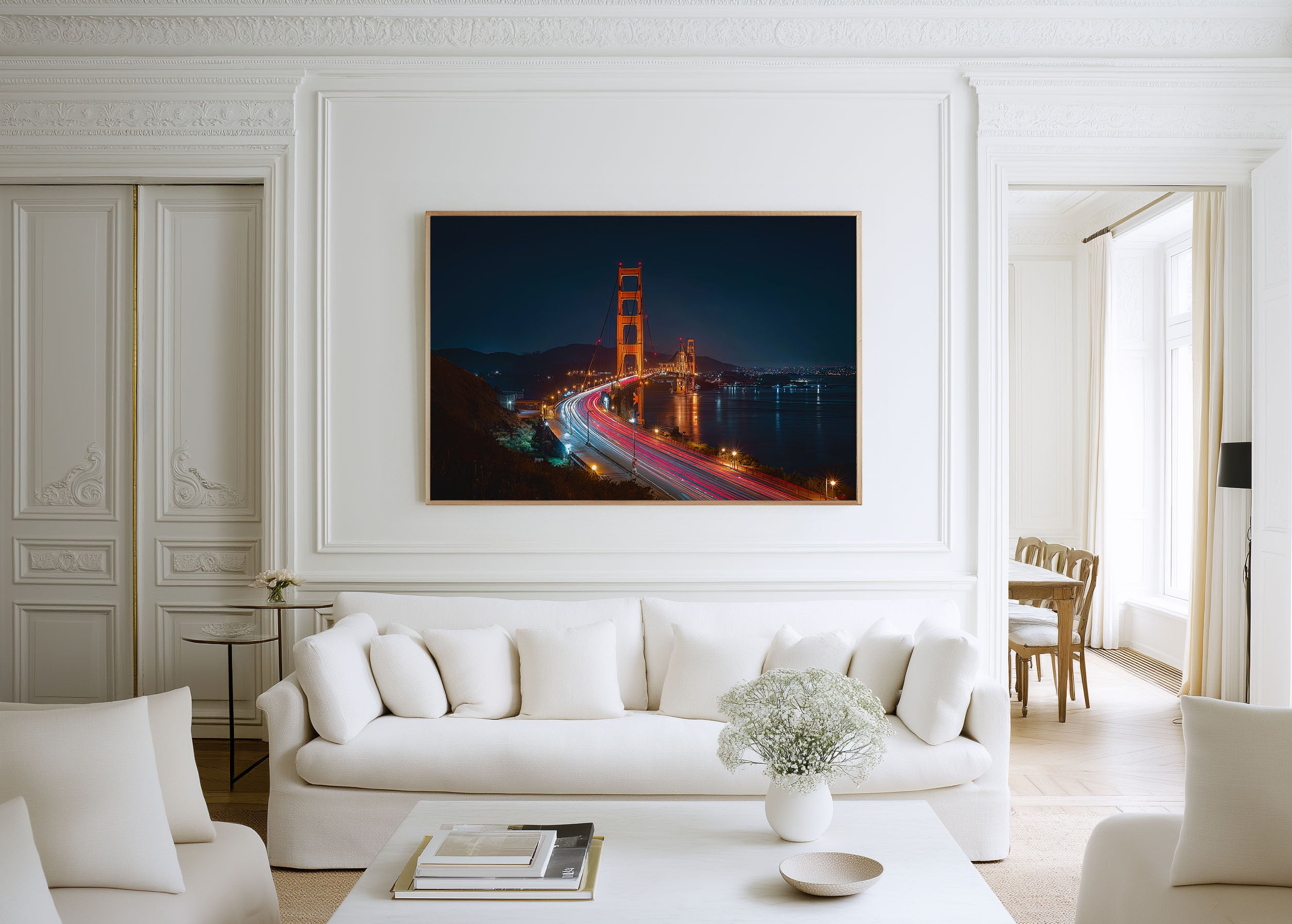 Golden Gate Bridge Night Wall Art Print, San Francisco