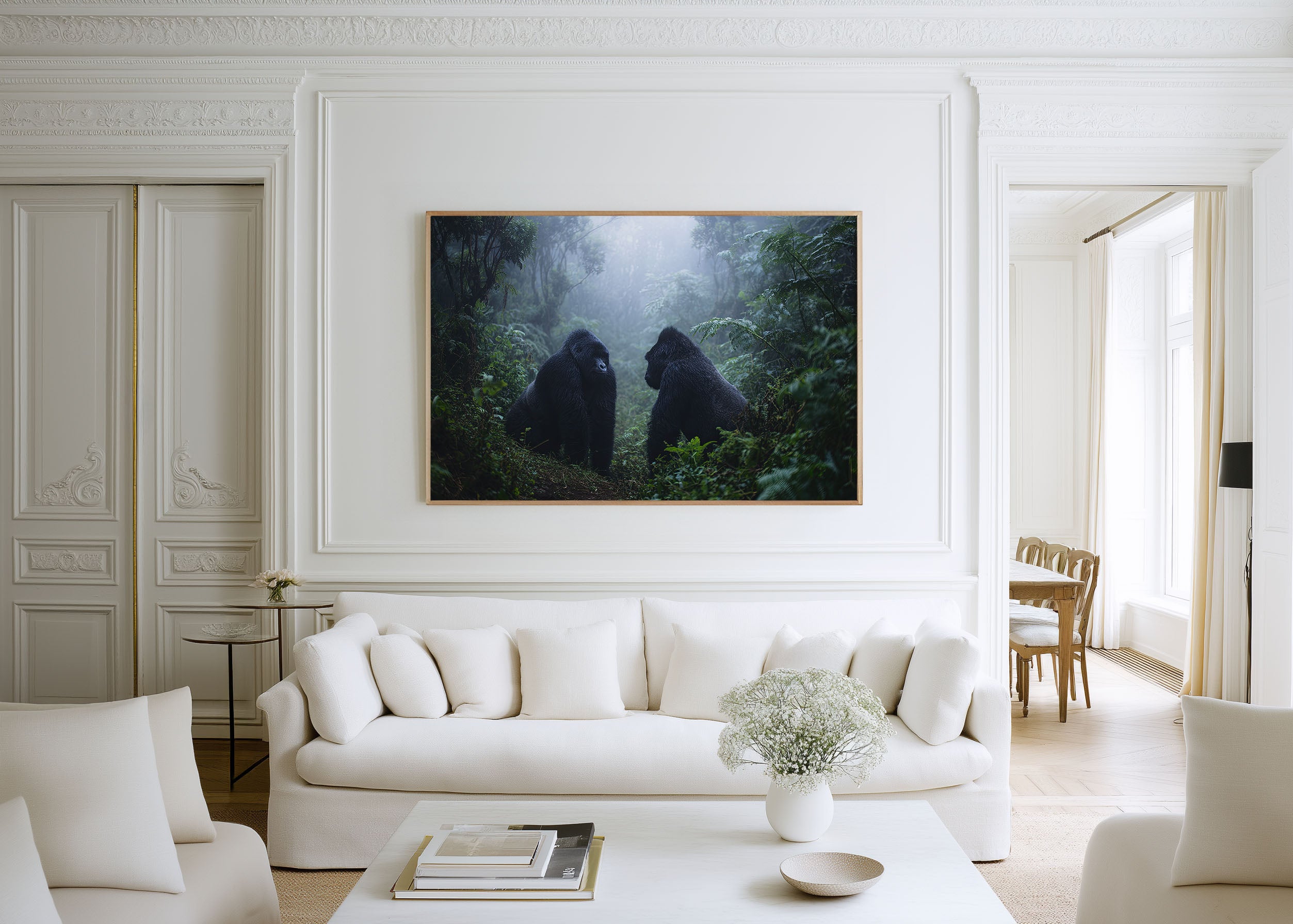 Guardians of the Mist – Mountain Gorillas Rainforest Wall Art Print