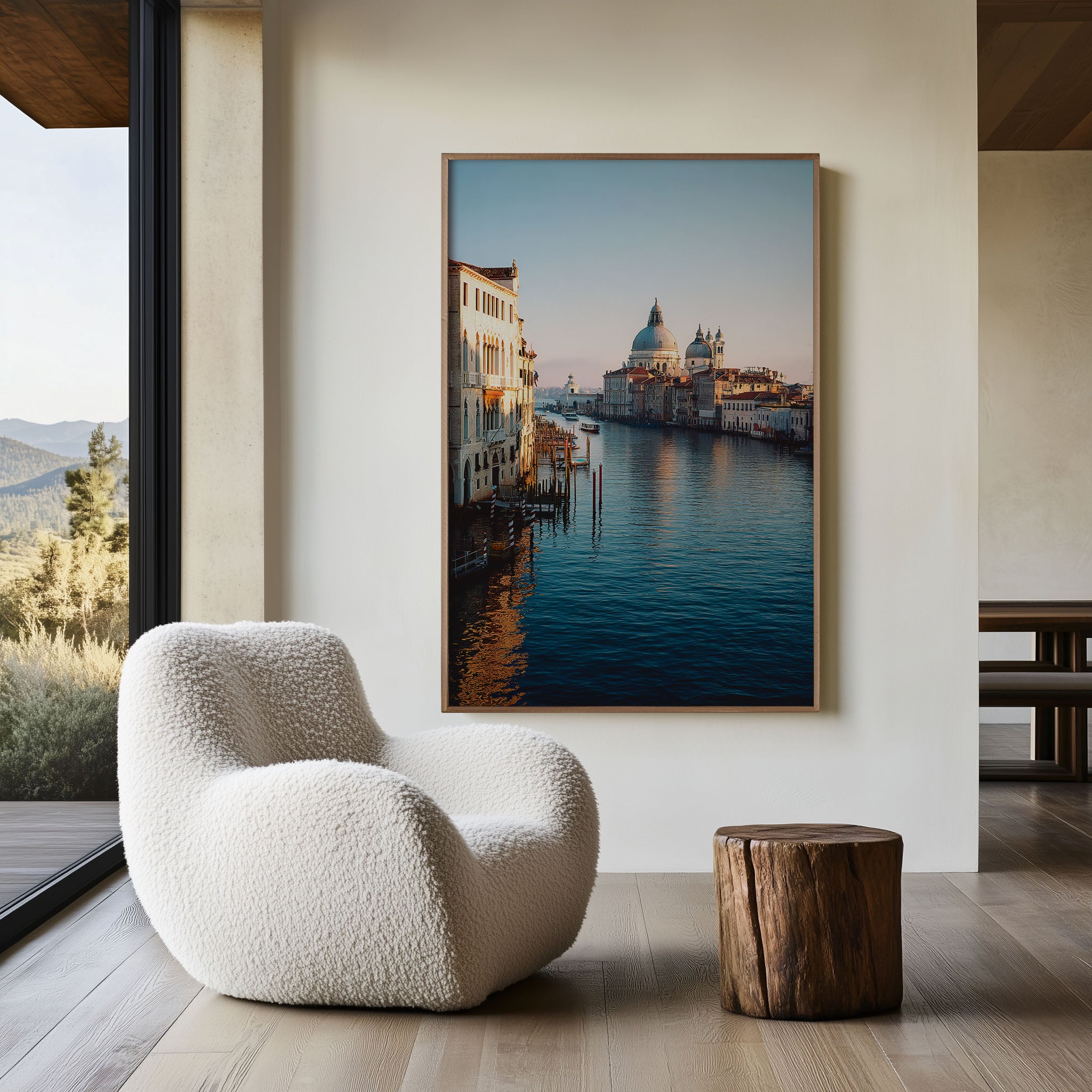 Venice Grand Canal Morning Wall Art Print | Santa Maria della Salute Sunrise Photography | Canal Grande Palazzo Cityscape Poster | Italy Travel Print | Elegant Home Decor