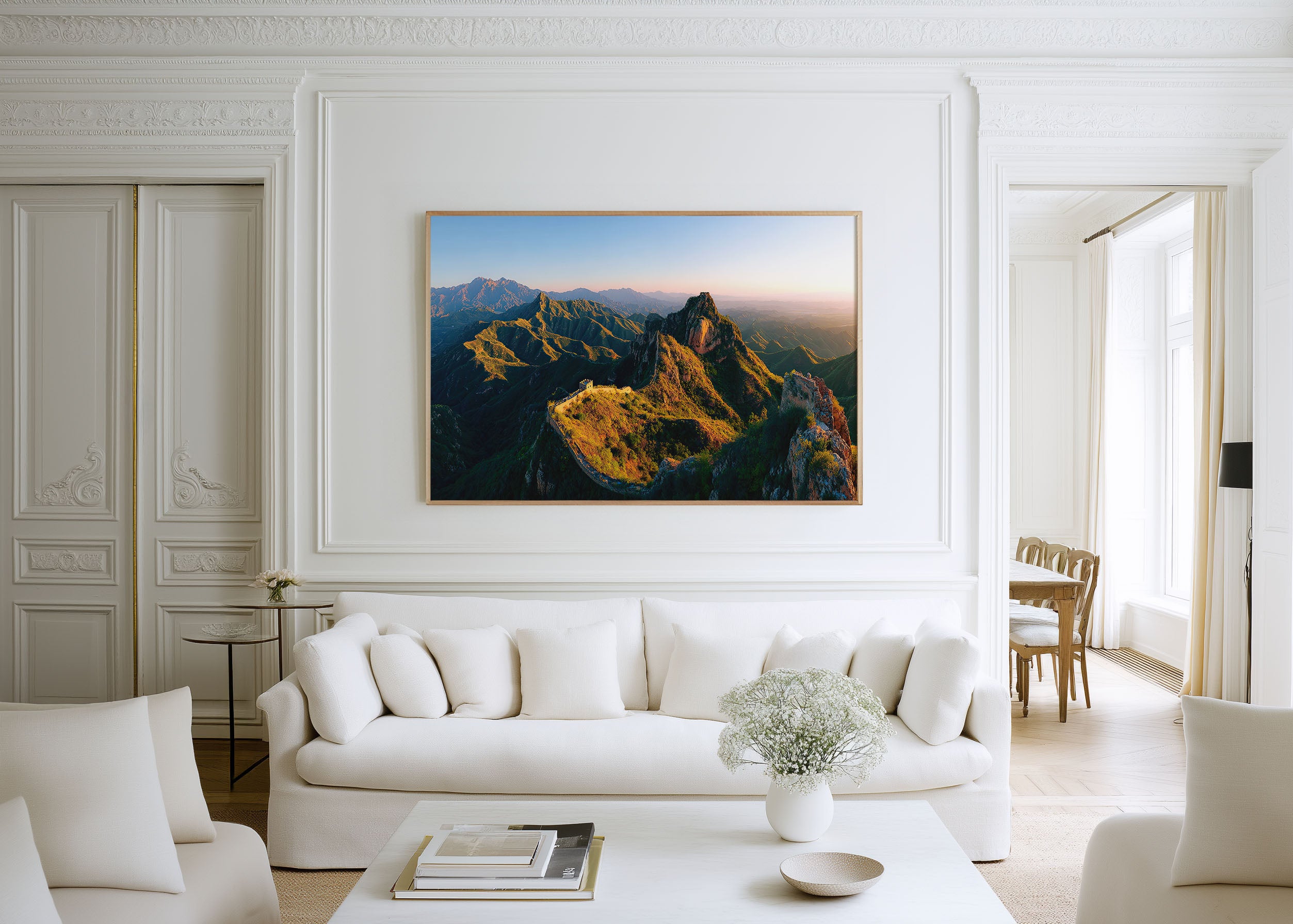 Great Wall of China Sunrise Wall Art Print – Mountain Landscape Canvas