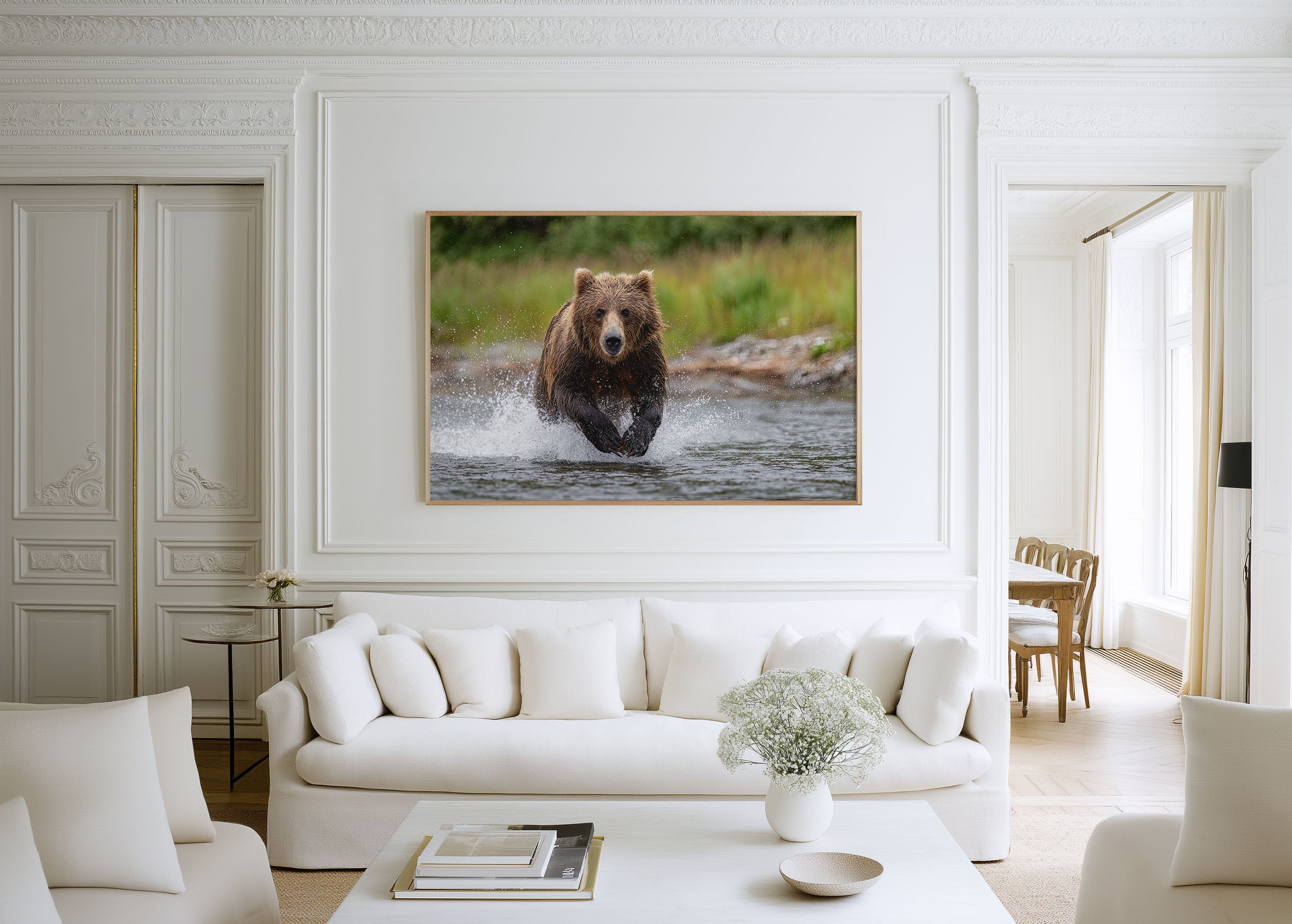 Grizzly Bear Wall Art Print – Wildlife Canvas Decor