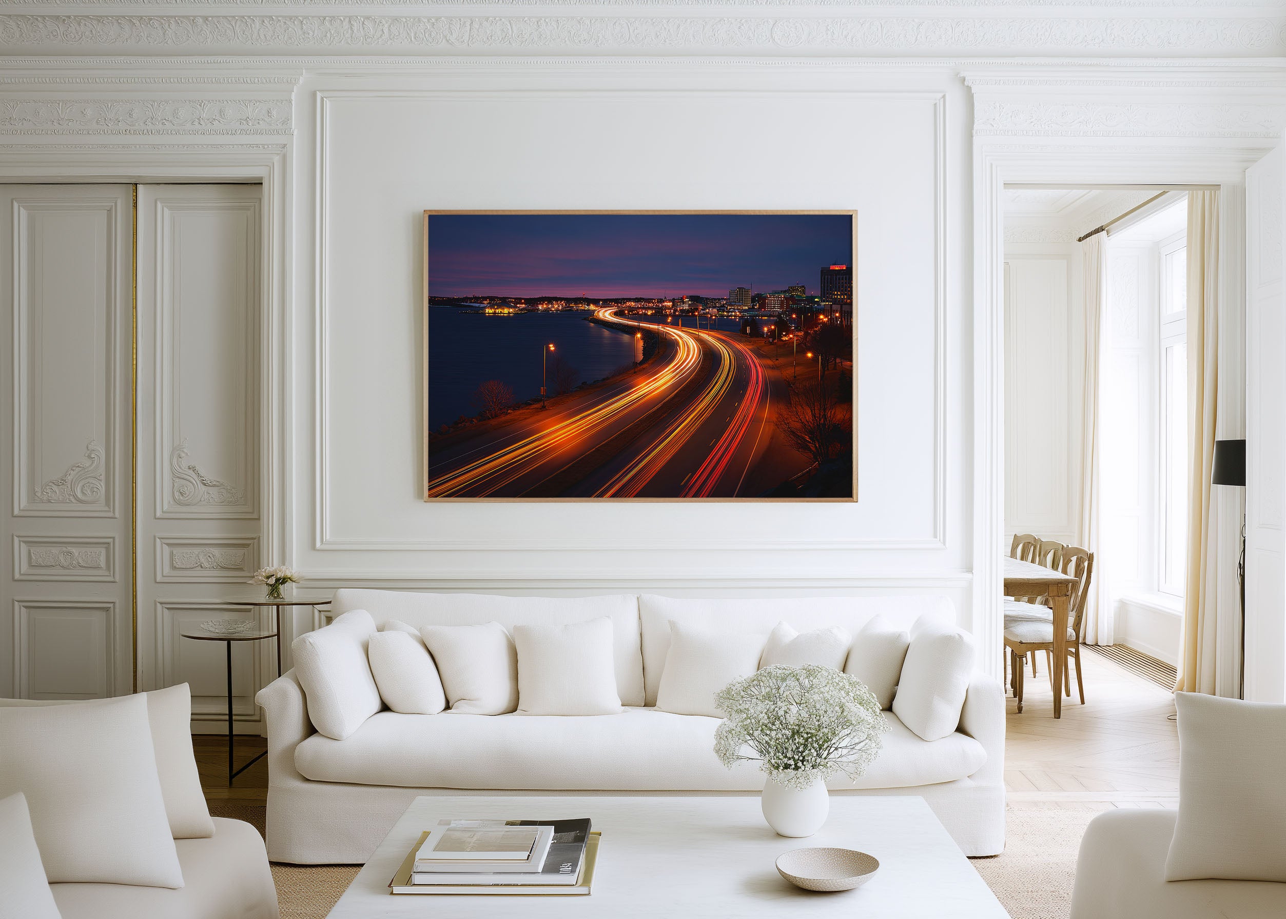 Halifax Harbour Night Wall Art Print, Nova Scotia