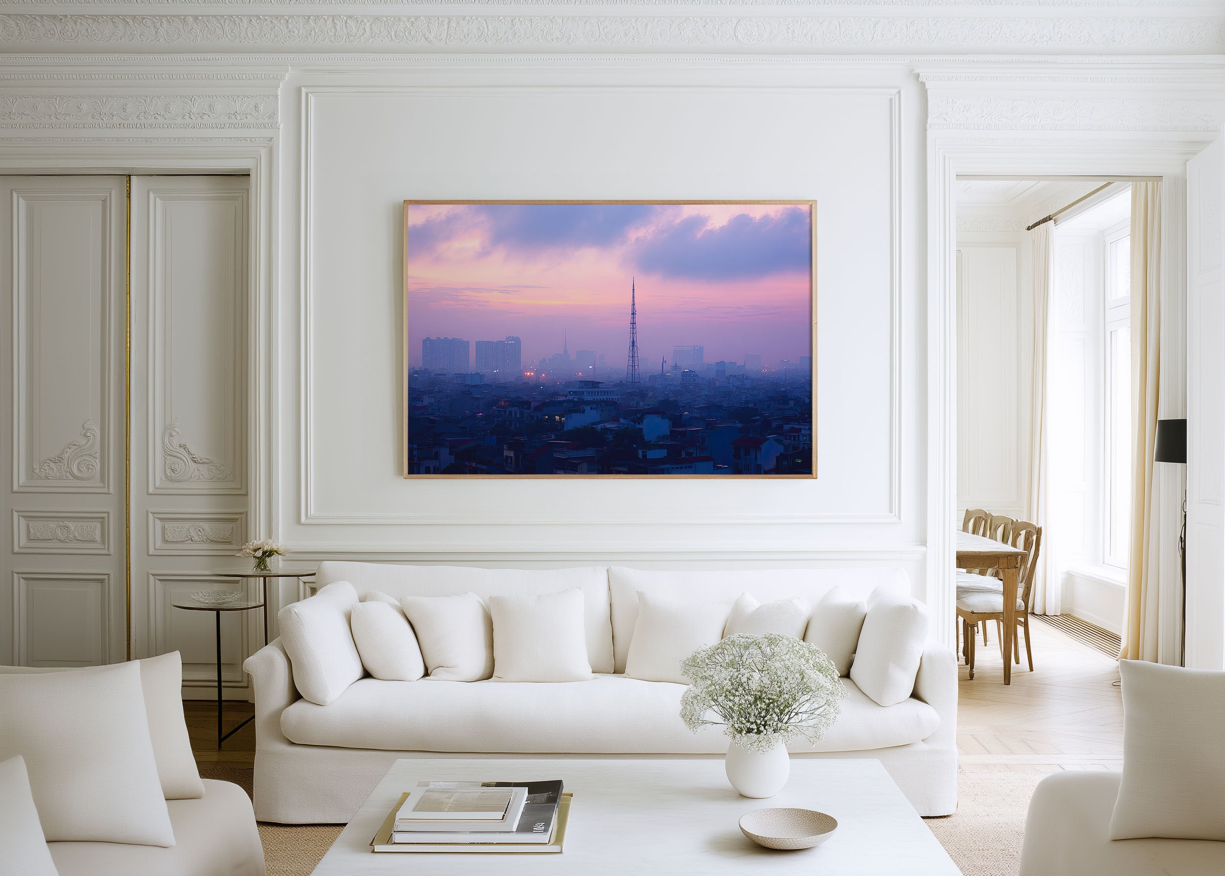 Hanoi Vietnam Skyline Wall Art | Sunset Cityscape Print