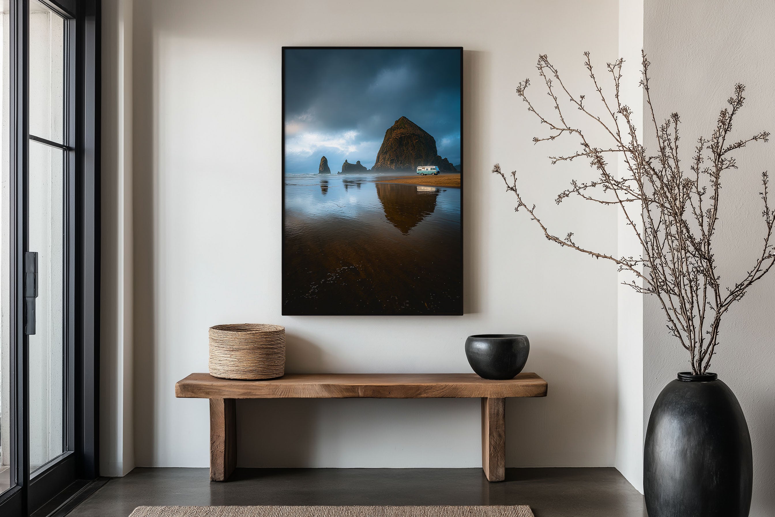 Haystack Rock Cannon Beach Print | Oregon Coast Campervan Wall Art | Pacific Northwest Photography