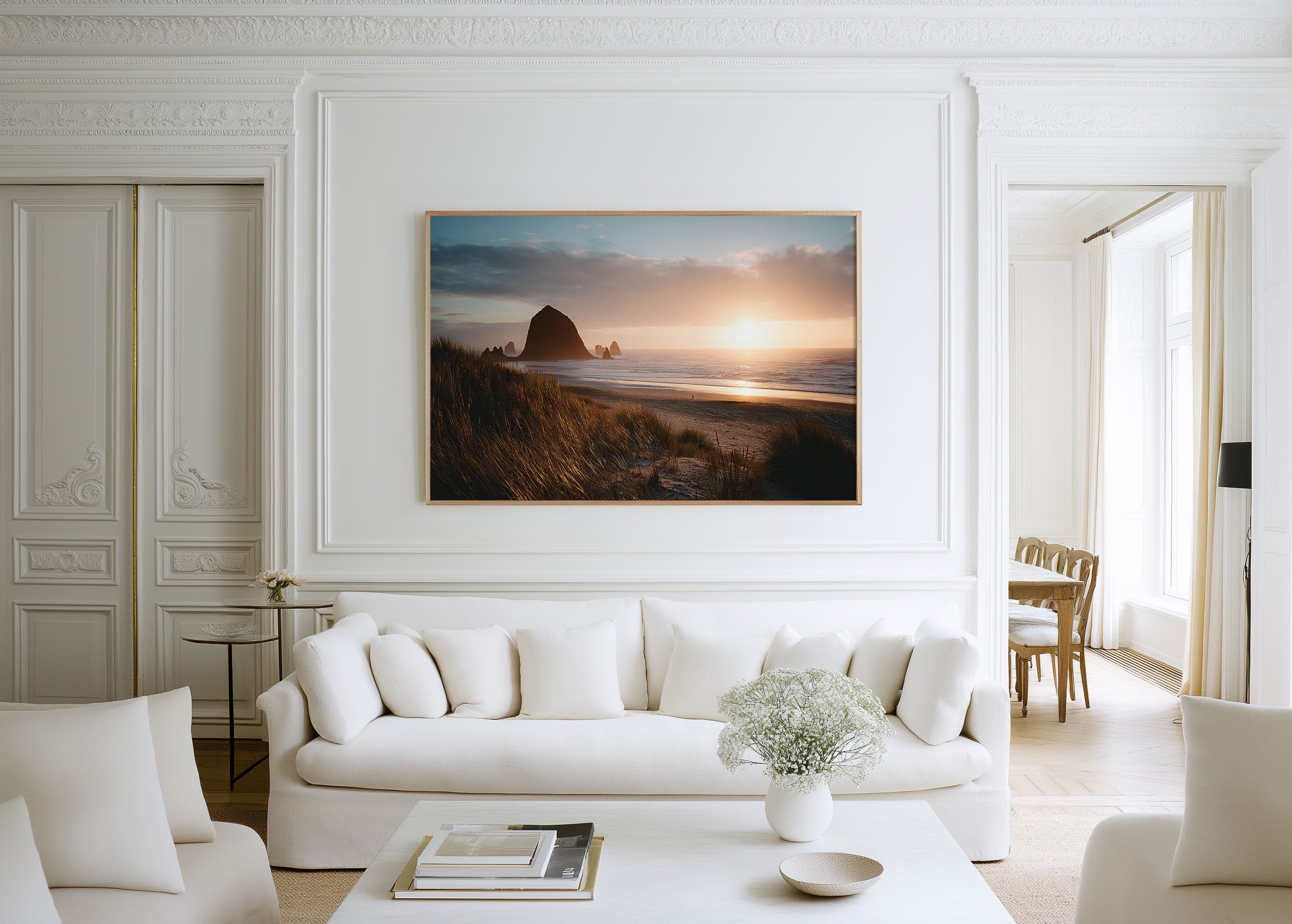 Haystack Rock Cannon Beach Sunset Wall Art