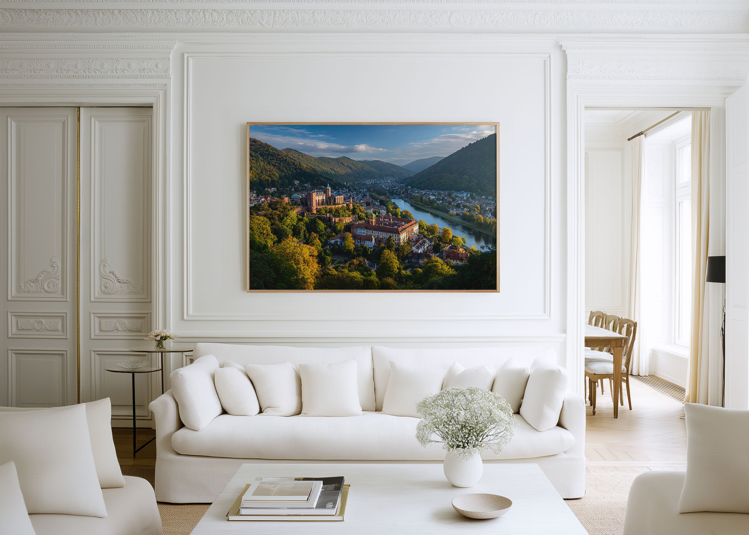 Heidelberg Castle Germany Wall Art Print – River Valley Landscape
