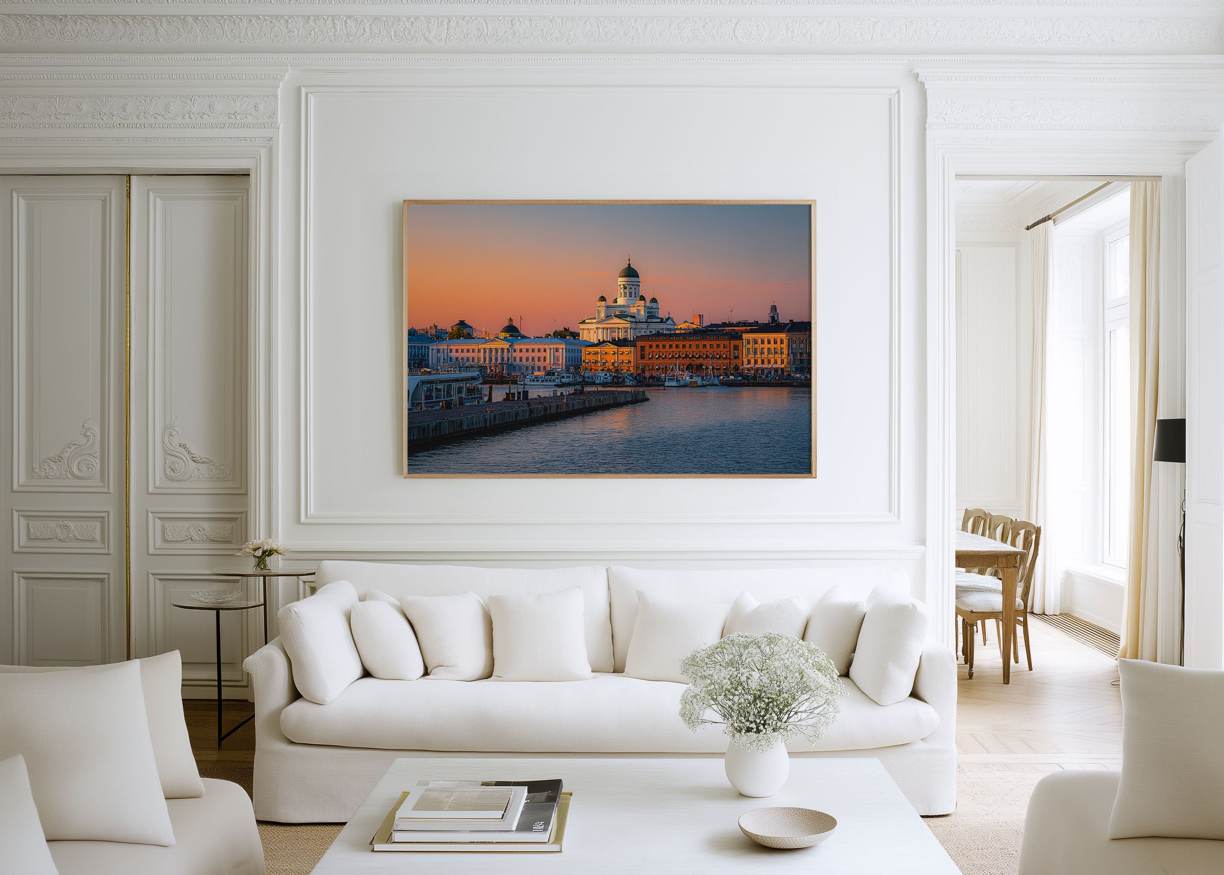 Helsinki Cathedral Finland Wall Art | Nordic Harbor Skyline Print