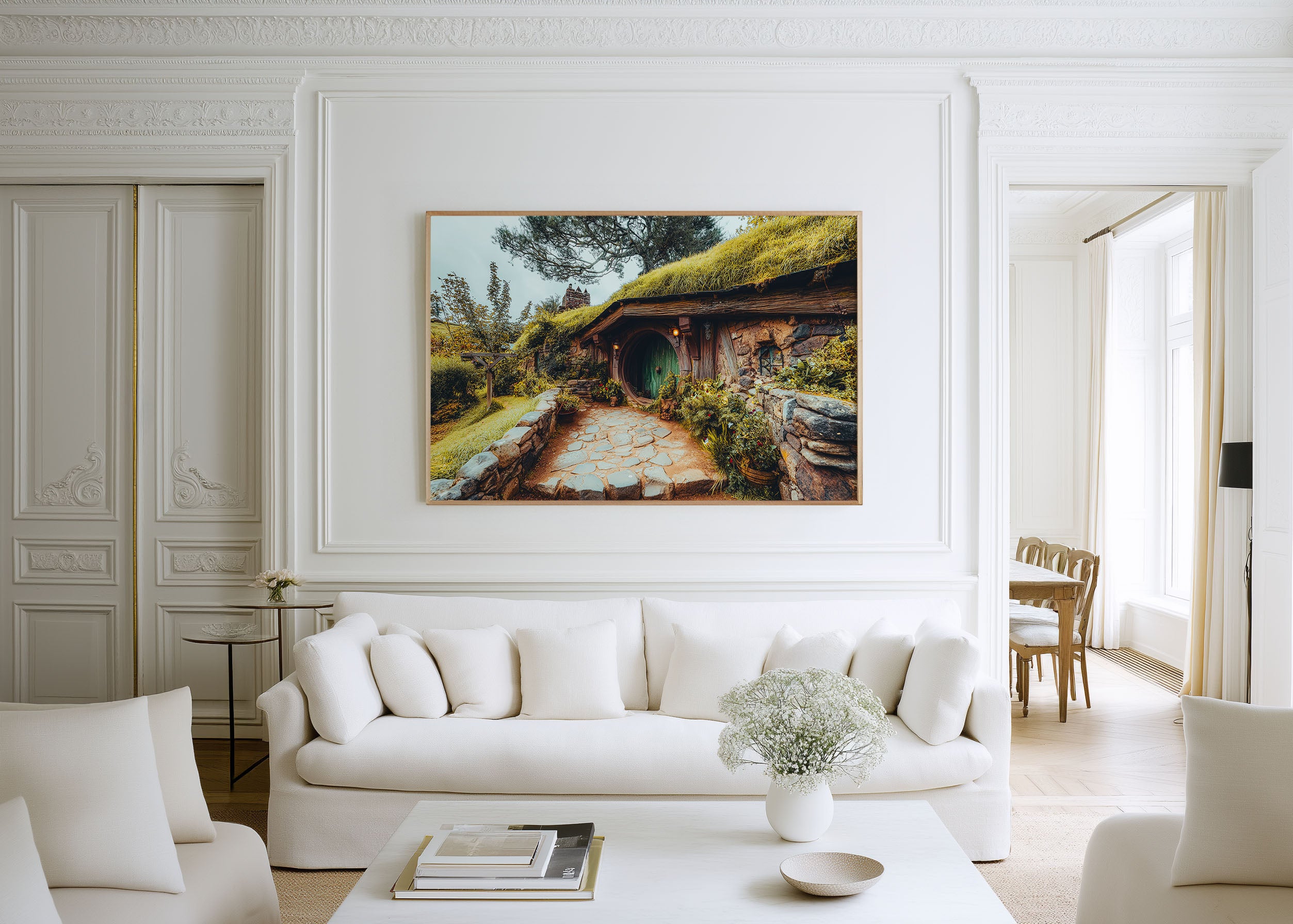 Hobbiton Hobbit House Wall Art | Shire Cottage New Zealand Print