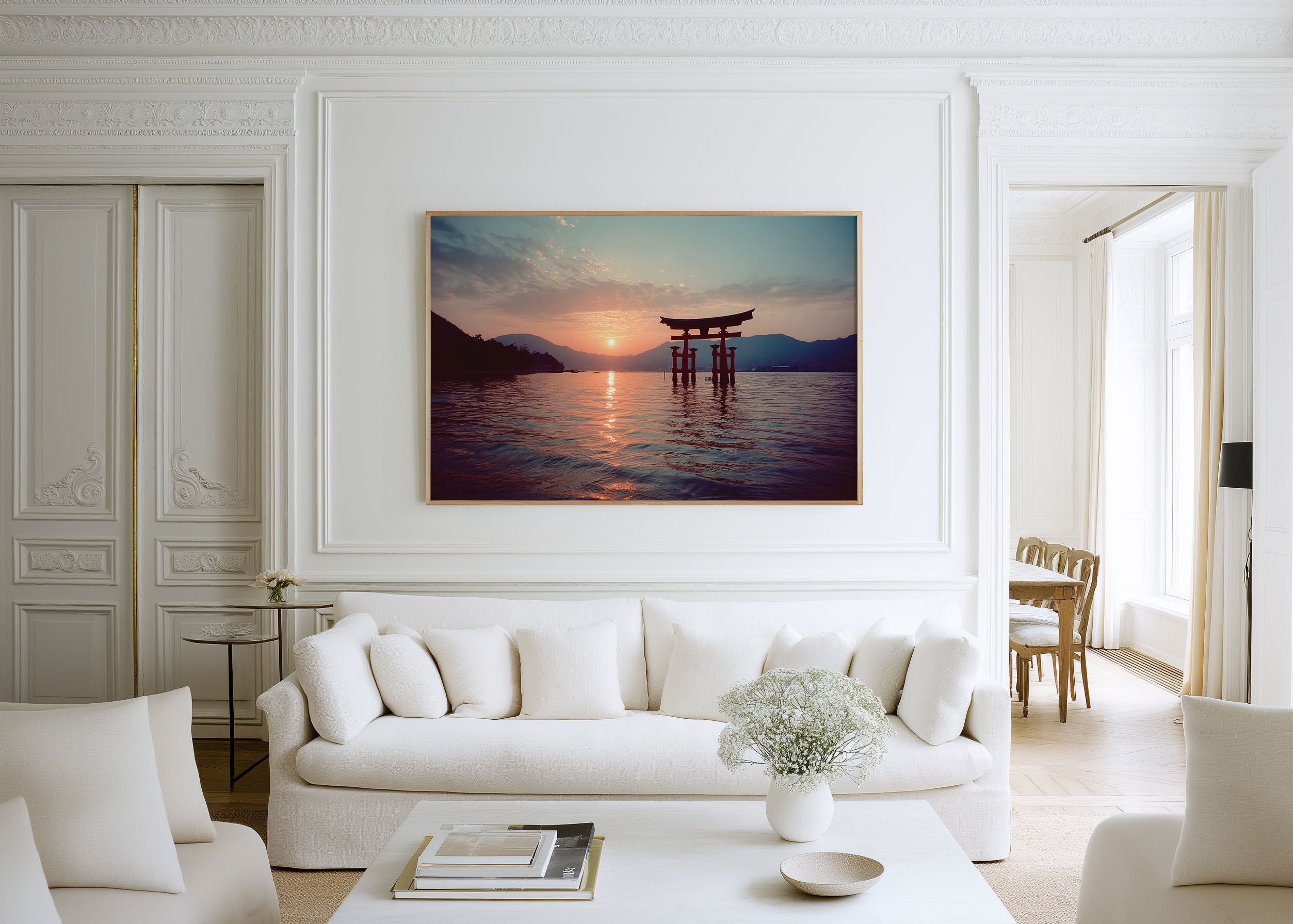 Itsukushima Torii Gate Miyajima Japan Sunset Wall Art Print
