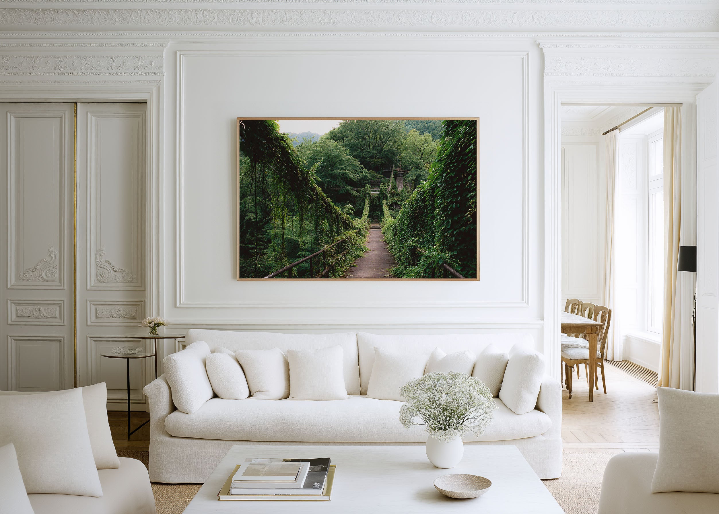 Iya Valley Vine Bridge Wall Art Print, Shikoku Japan Forest Landscape
