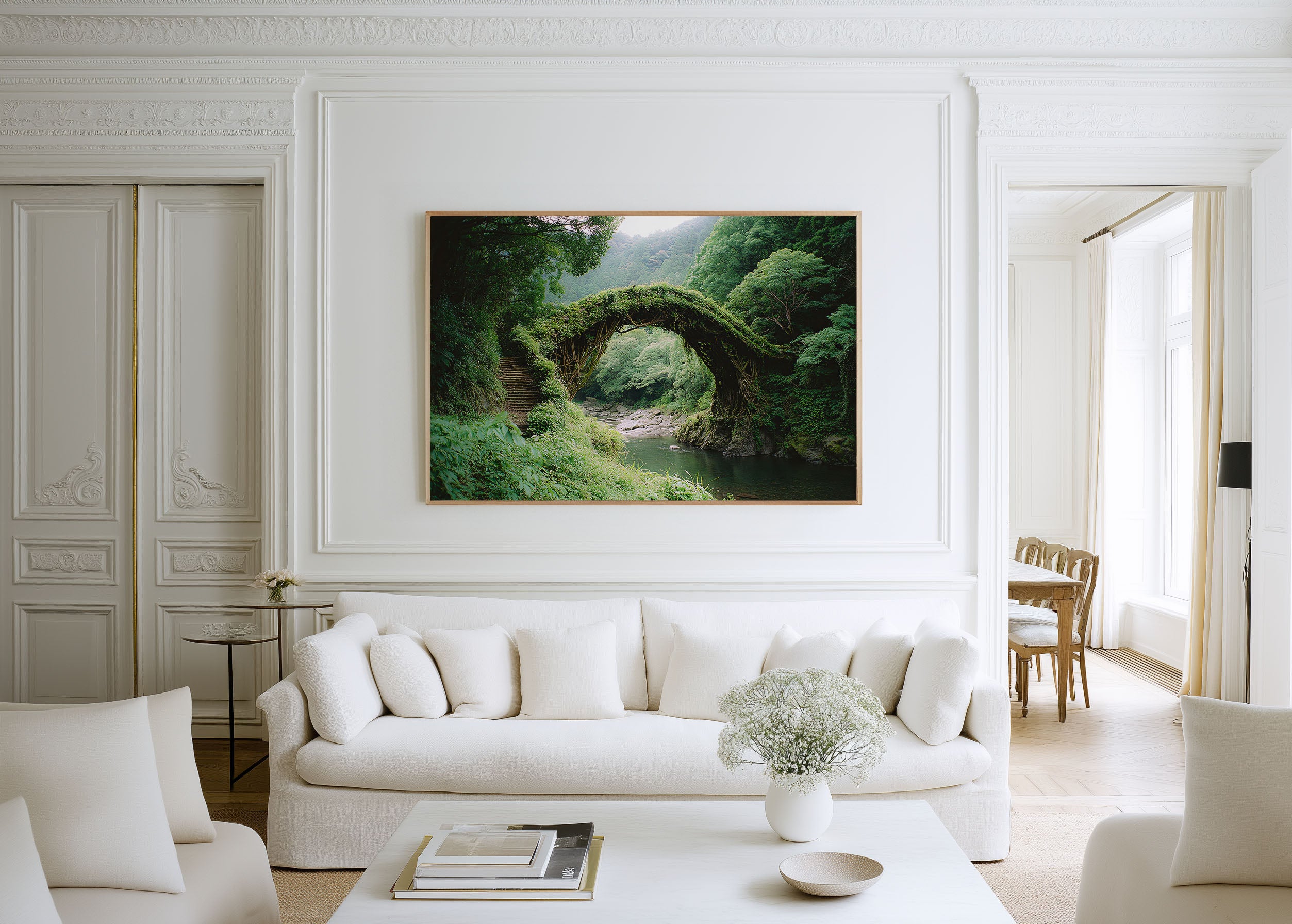 Iya Valley Vine Bridge Japan Wall Art Print, Shikoku Forest River
