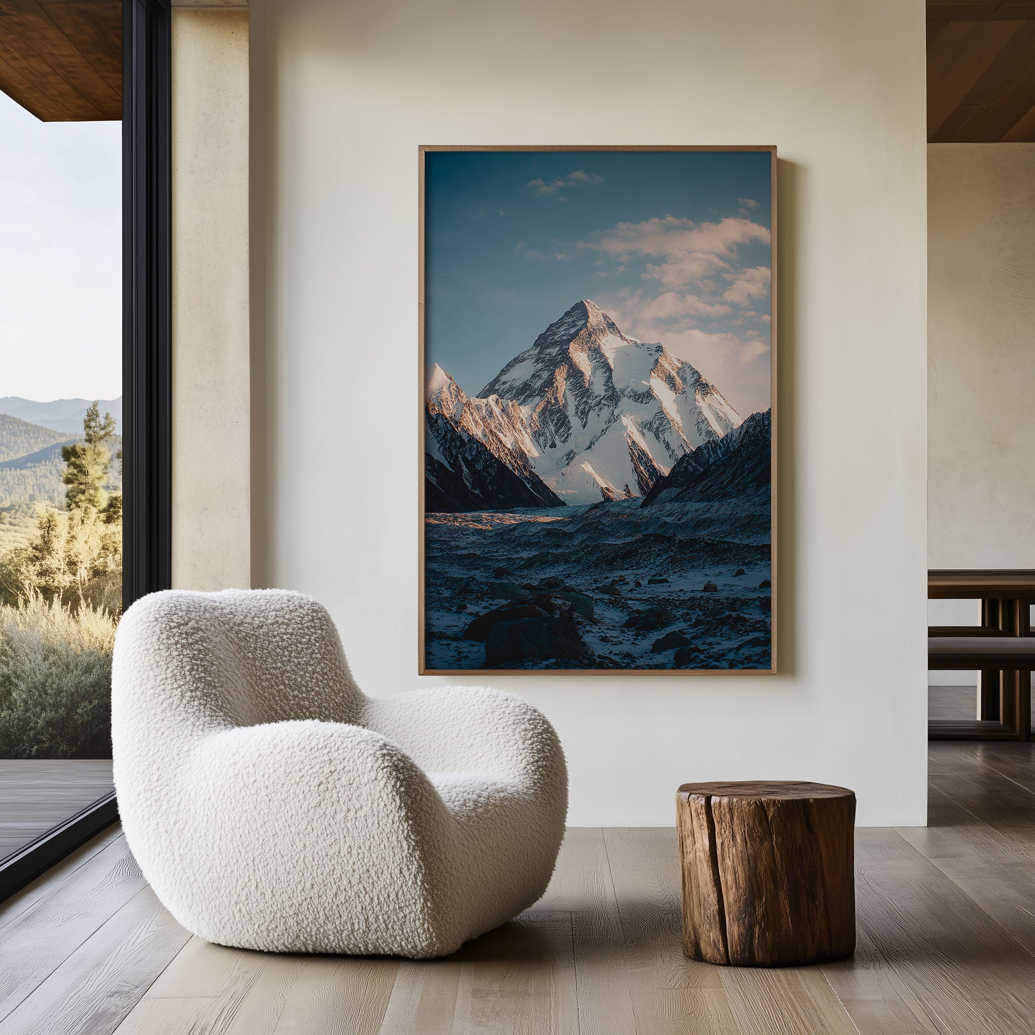 K2 Mountain Wall Art Print | Pakistan Karakoram Photography | World's Second Highest Peak Landscape Poster | Himalayan Nature Print | Alpine Adventure Home Decor
