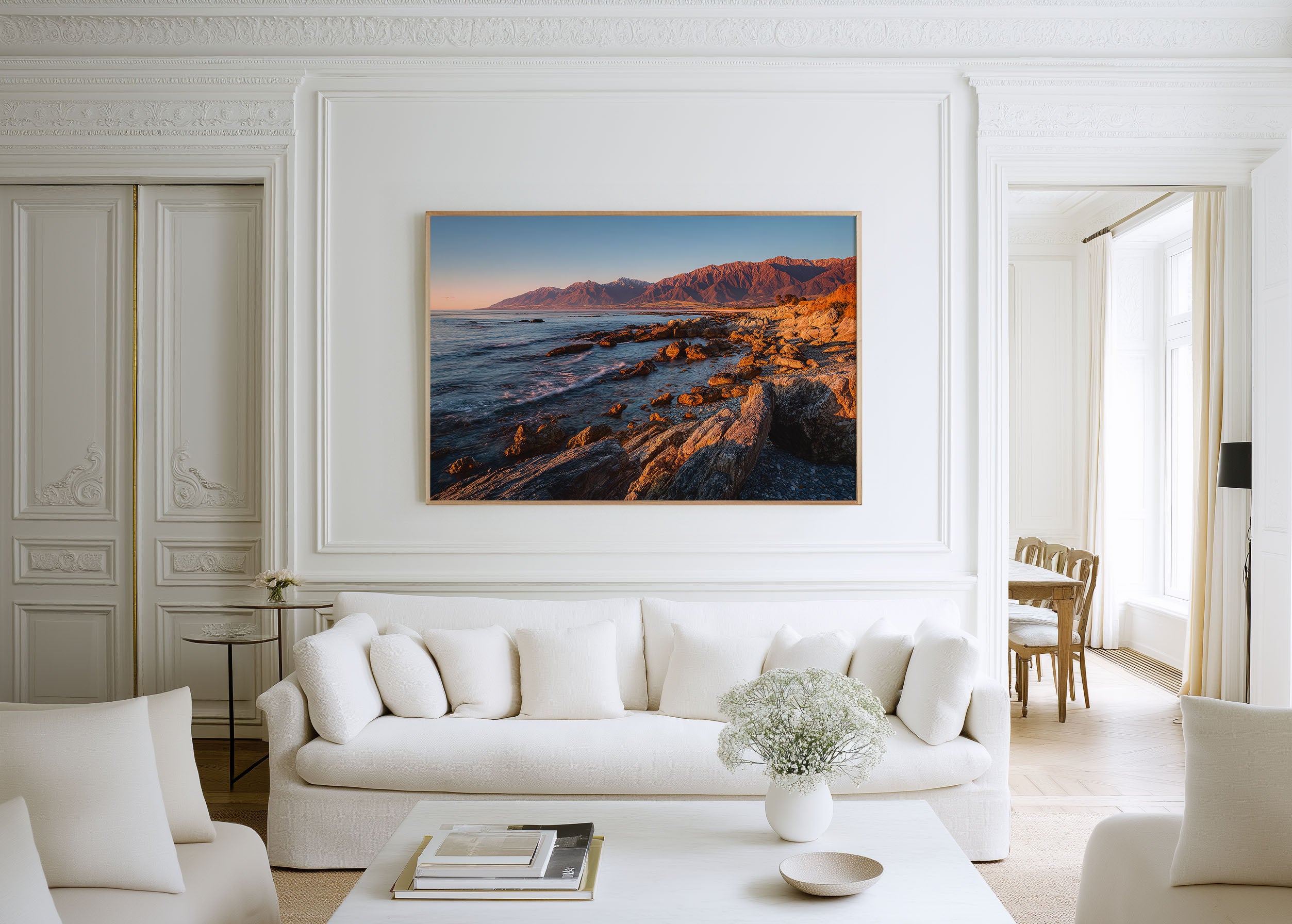 Kaikoura Coastline Wall Art Print | New Zealand Mountain and Ocean Landscape Photography