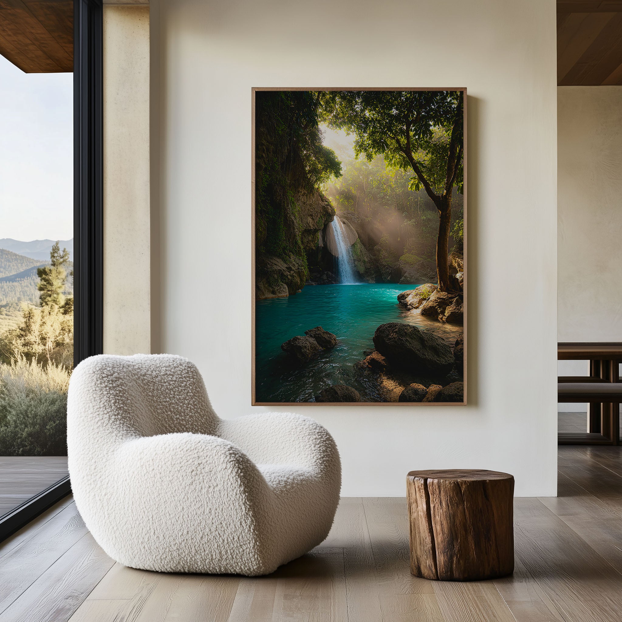 Kawasan Falls Sunrise Turquoise Pool Jungle Wall Art Print | Cebu Philippines Waterfall Photography Poster | Tropical Nature Decor