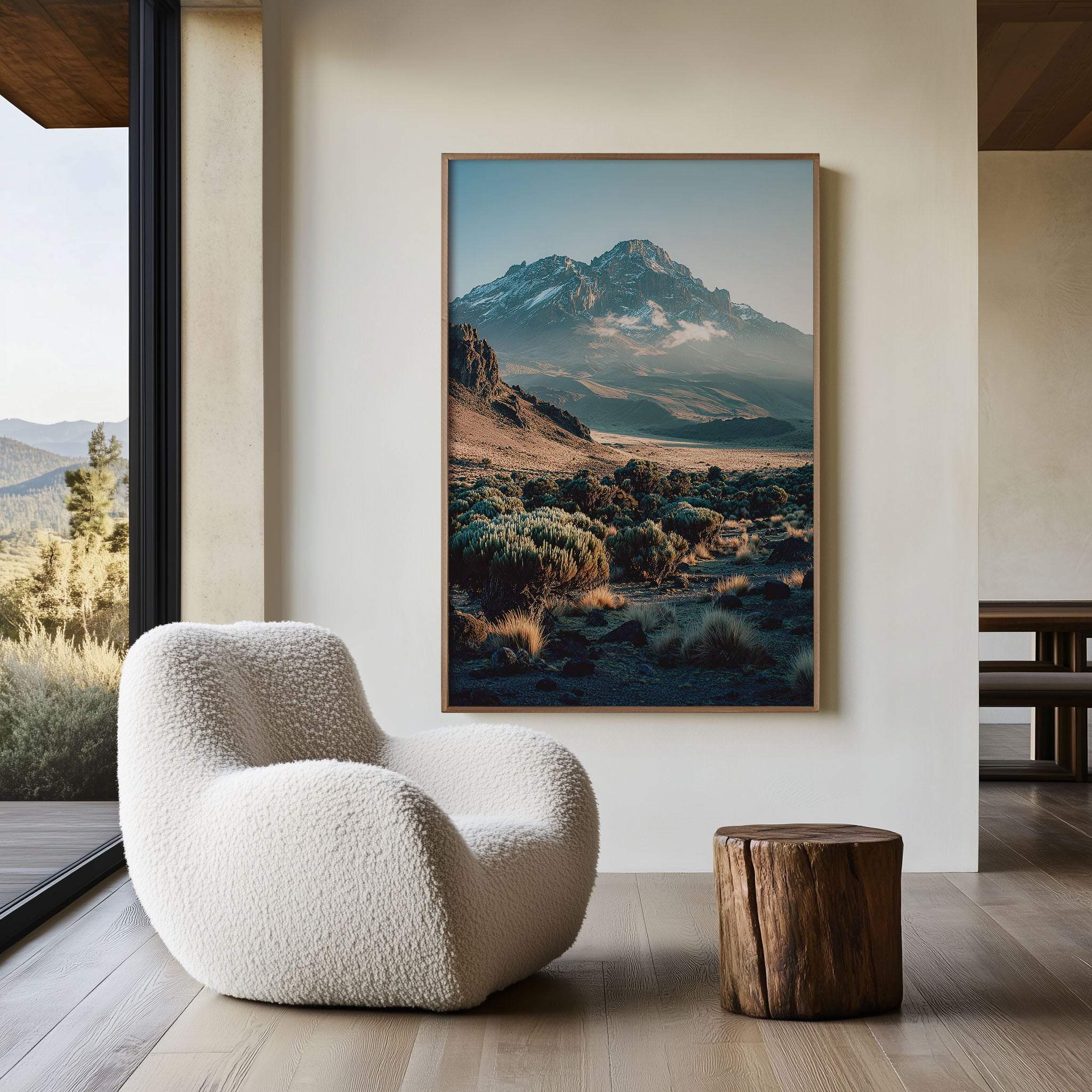 Mount Kilimanjaro Wall Art Print | Tanzania African Landscape Photography | Moorland Zone Mountain Poster | Adventure Travel Home Decor