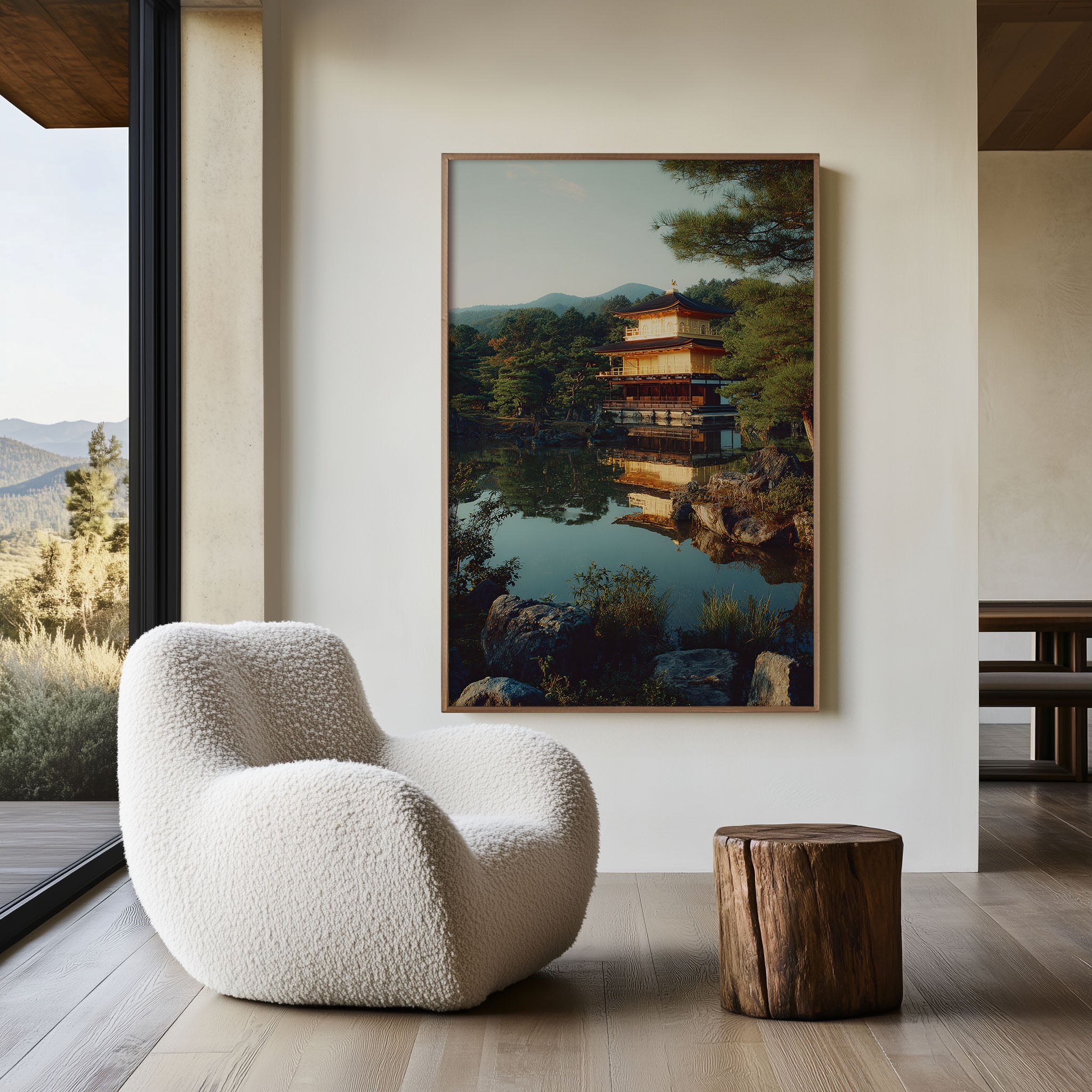 Kinkaku-ji Golden Pavilion Wall Art Print | Kyoto Japan Temple Photography | Zen Garden Reflection Landscape Poster | Japanese Architecture Travel Print | Japandi Home Decor