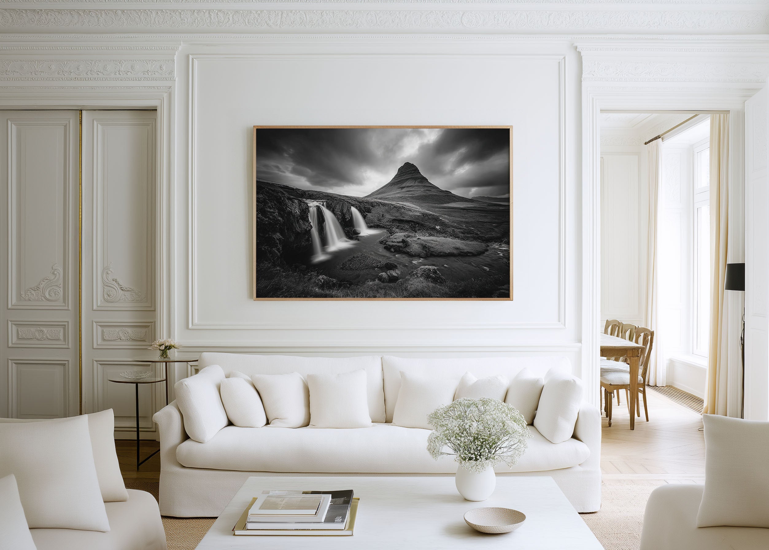 Kirkjufell Iceland Black & White Wall Art Print