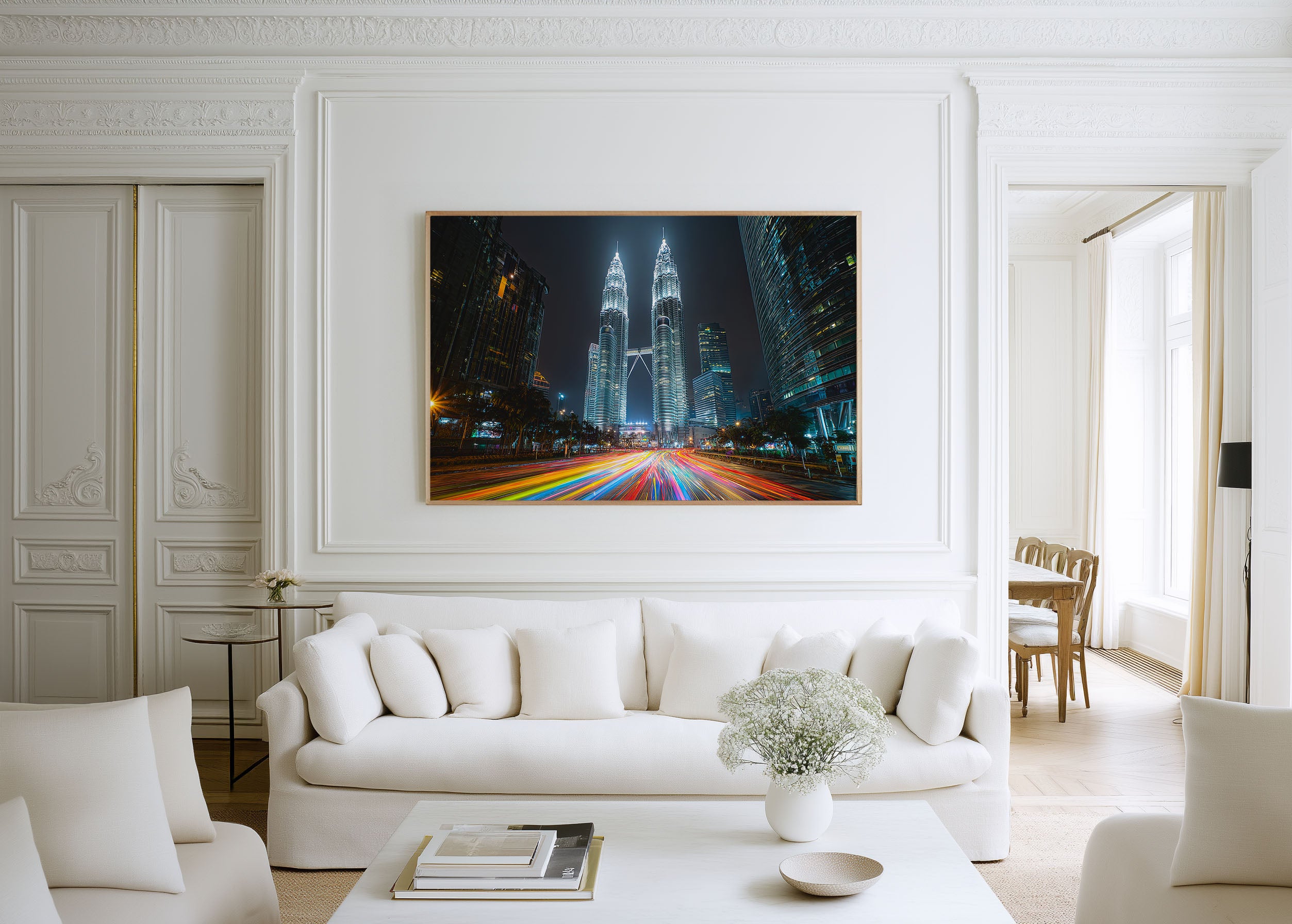 Kuala Lumpur Petronas Towers Night Wall Art Print, Malaysia