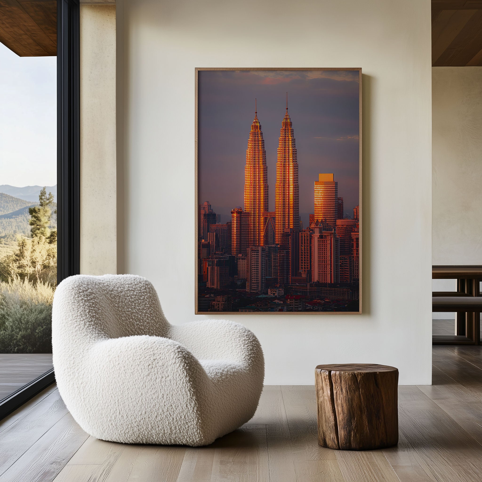 Kuala Lumpur Petronas Towers Sunset Wall Art | KLCC Malaysia Skyline Print | Travel Photography Poster
