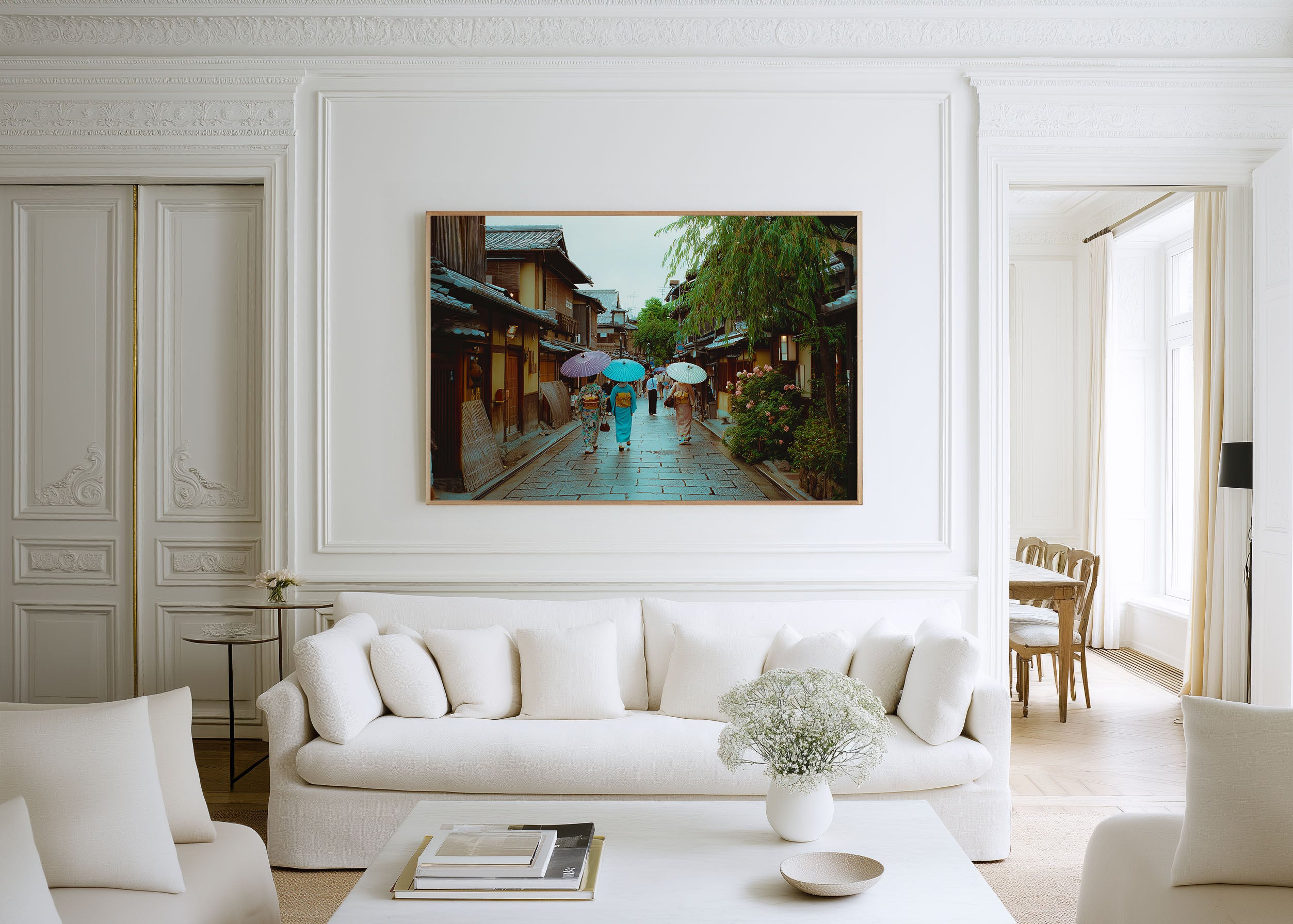 Kyoto Gion Street Japan Wall Art Print, Traditional Geisha District